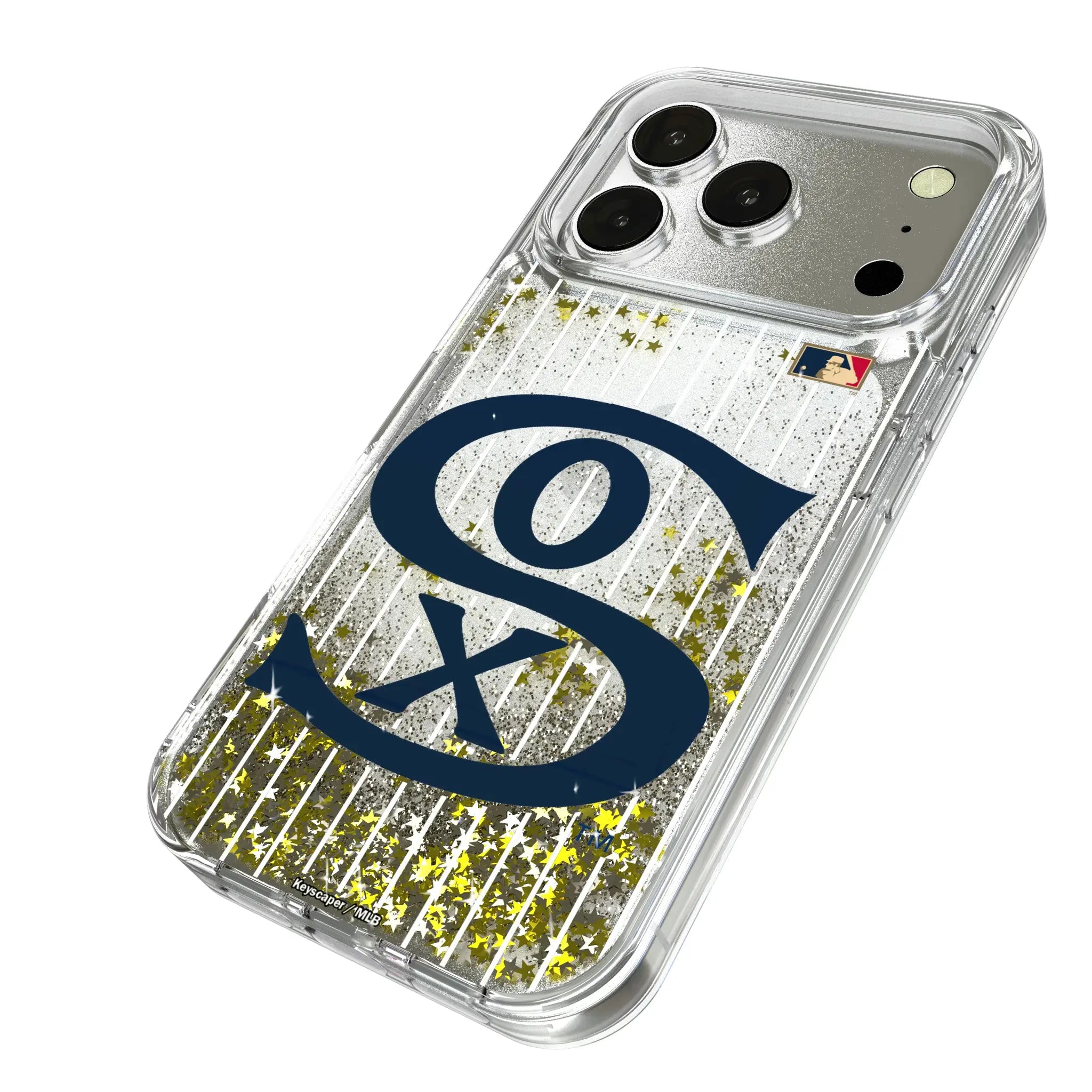 Chicago White Sox Road 1919-1921 - Cooperstown Collection Pinstripe Glitter Phone Case
