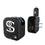 Chicago White Sox Road 1919-1921 - Cooperstown Collection Text Backdrop 2 in 1 USB A/C Charger
