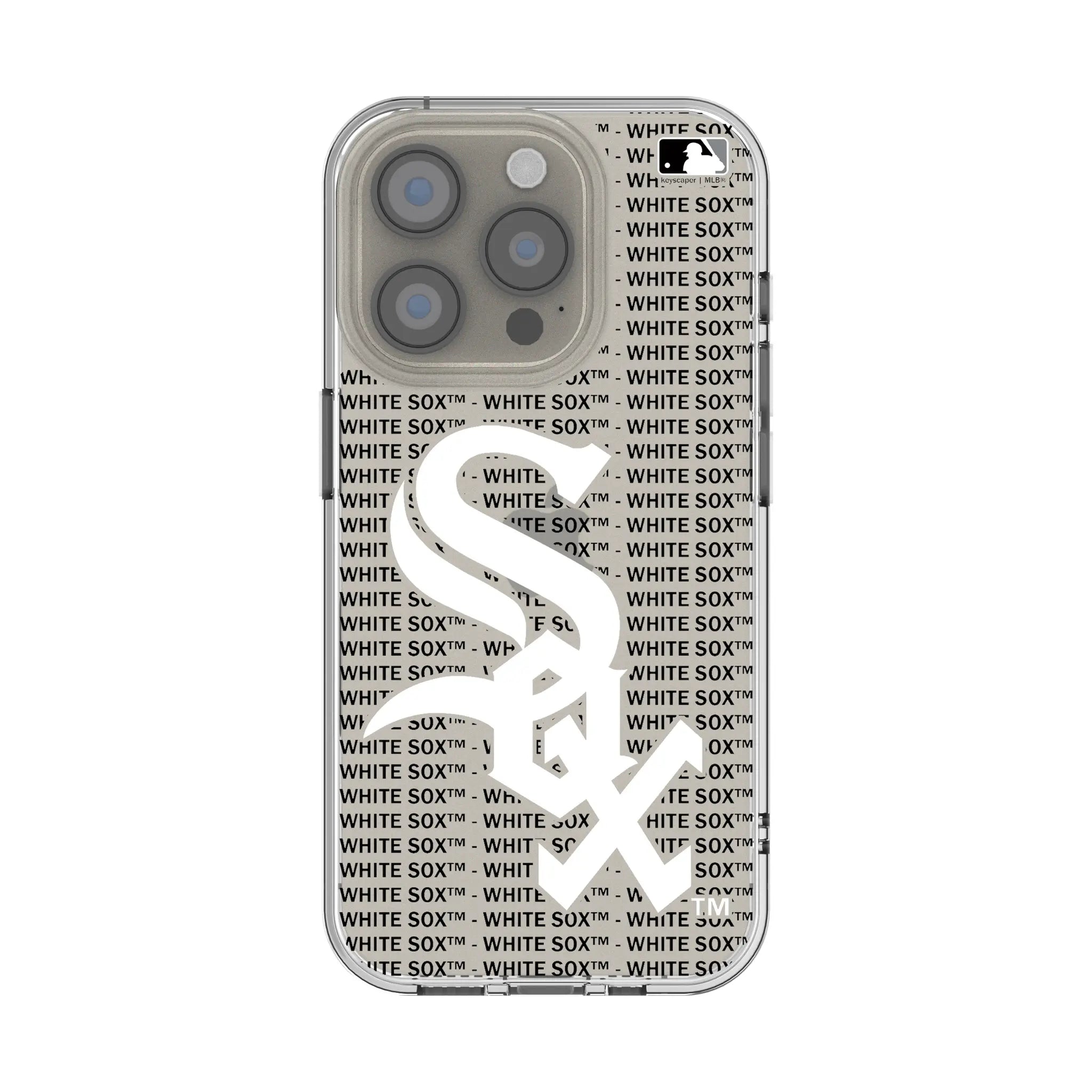 Chicago White Sox Text Backdrop Clear Phone Case for Apple iPhone