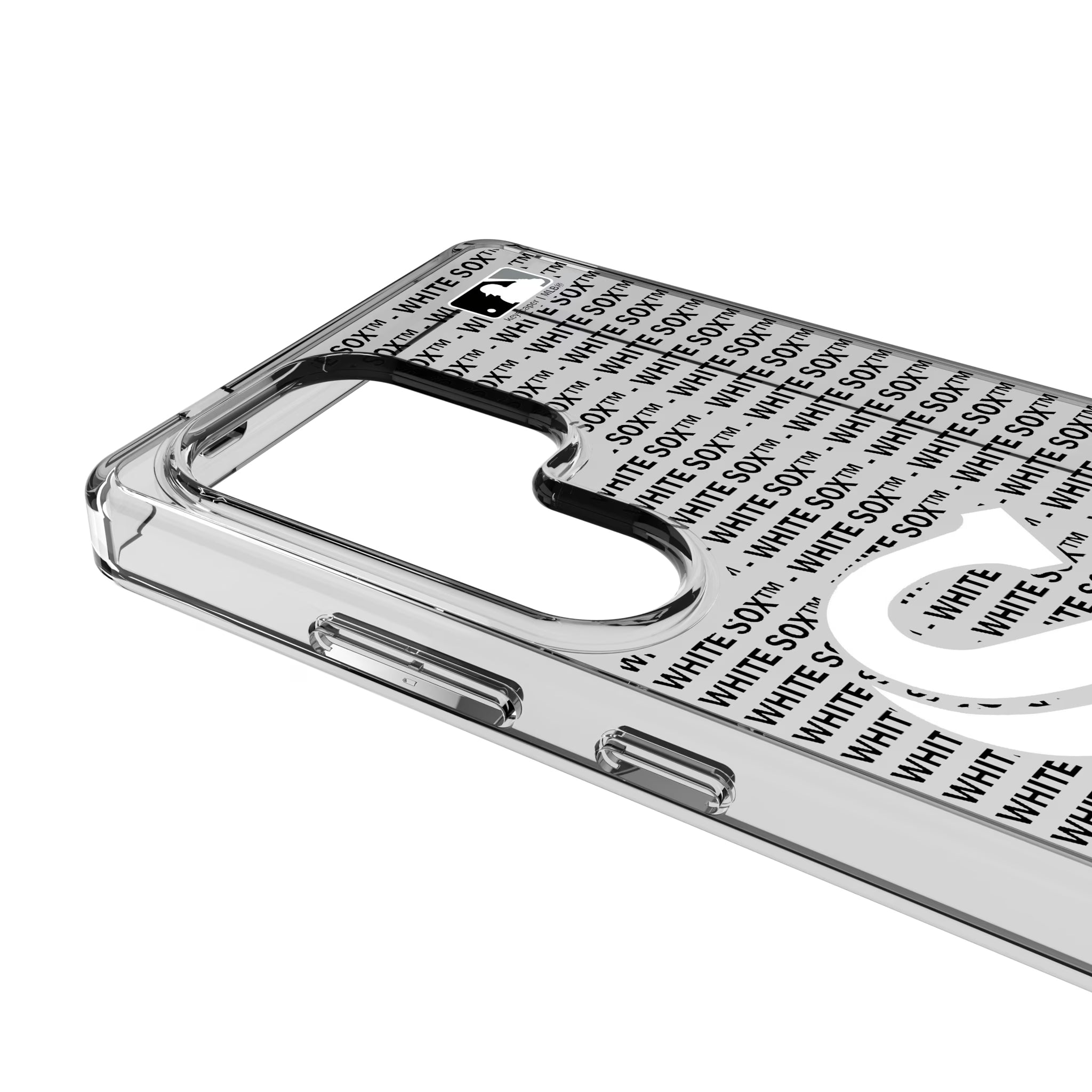 Chicago White Sox Text Backdrop Clear Phone Case for Samsung Galaxy - Sports Gifts, Sports Memorabilia, Sports Collectibles, Fan Shop