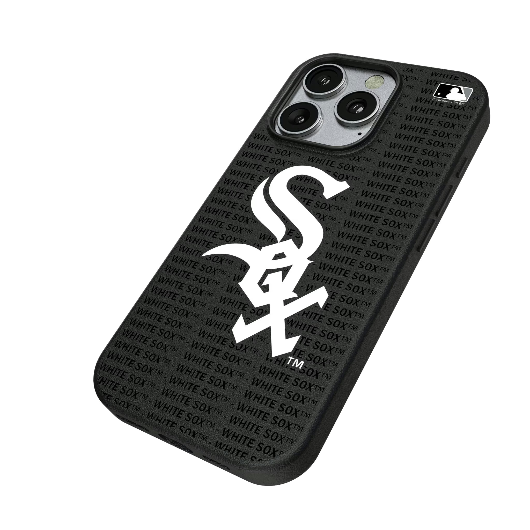 Chicago White Sox Text Backdrop MagSafe Compatible Phone Case for Apple iPhone - Sports Gifts, Sports Memorabilia, Sports Collectibles, Fan Shop