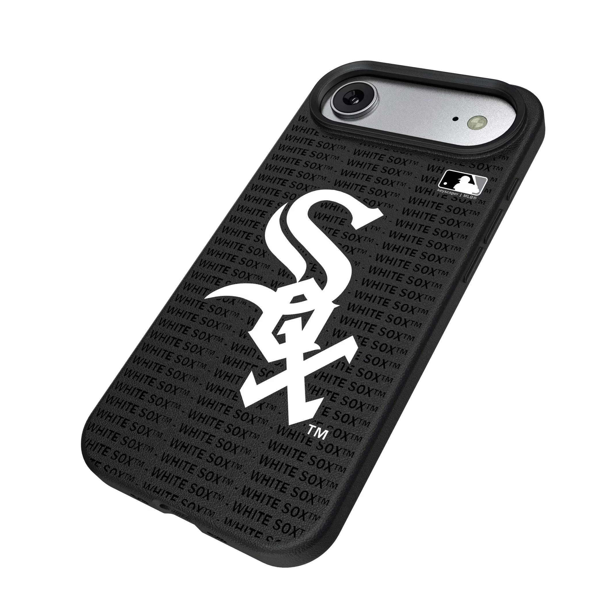 Chicago White Sox Text Backdrop MagSafe Compatible Phone Case for Apple iPhone - Sports Gifts, Sports Memorabilia, Sports Collectibles, Fan Shop