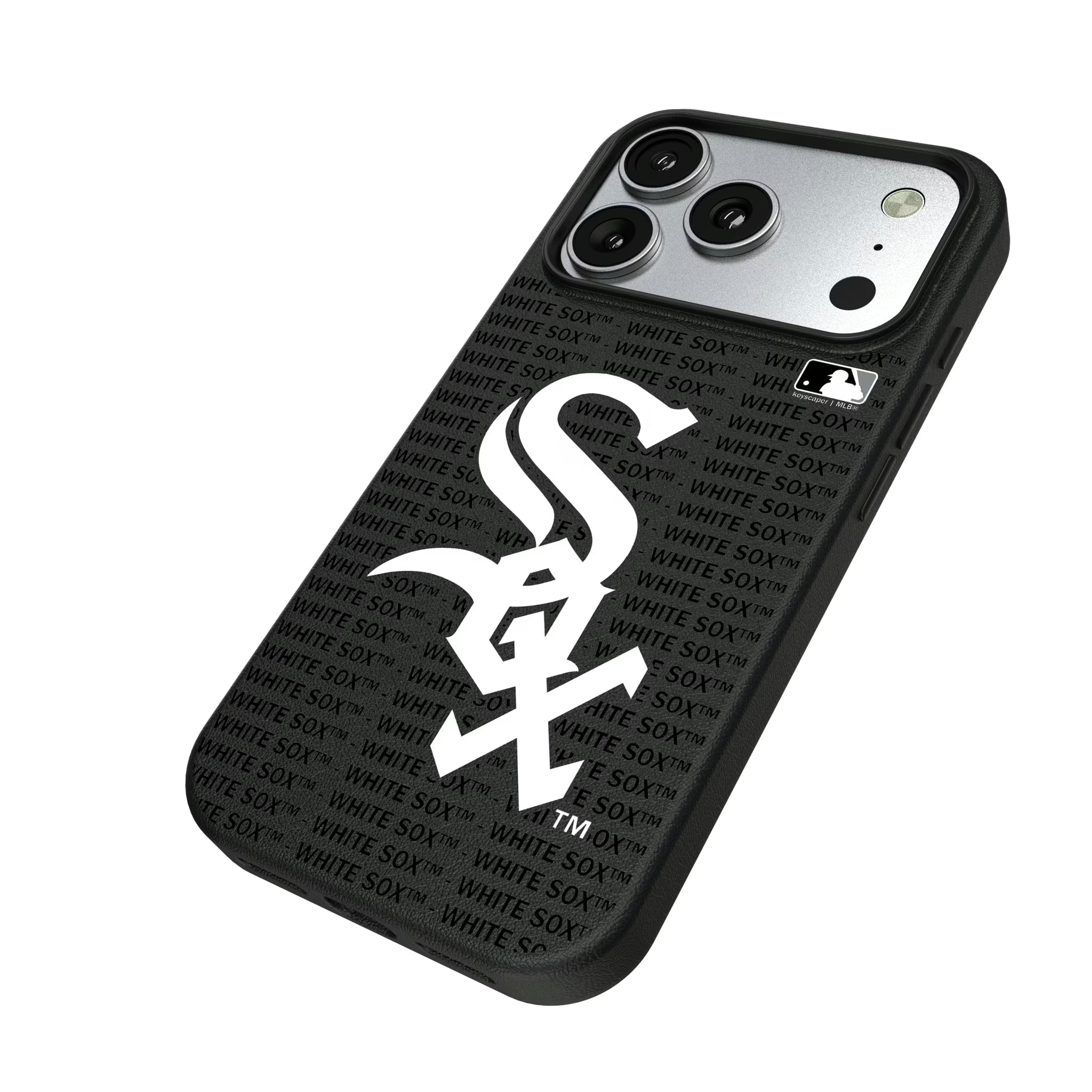 Chicago White Sox Text Backdrop MagSafe Compatible Phone Case for Apple iPhone - Sports Gifts, Sports Memorabilia, Sports Collectibles, Fan Shop