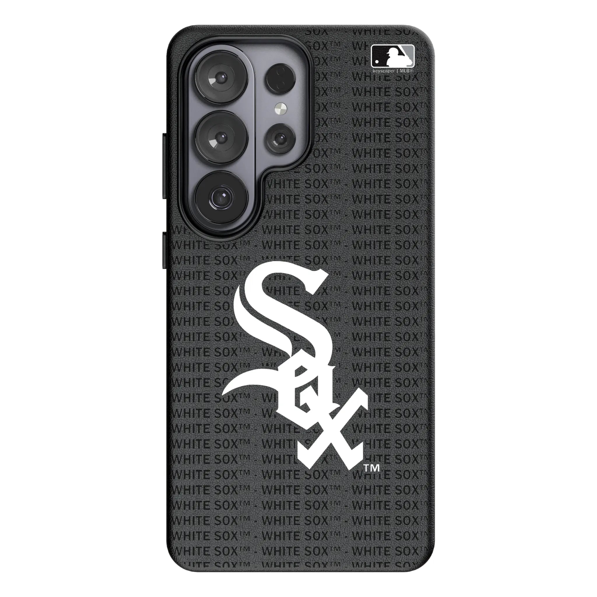 Chicago White Sox Text Backdrop MagSafe Compatible Phone Case for Samsung Galaxy