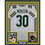 Framed Autographed/Signed Chuck Mercein 35x39 Ice Bowl Green Bay White Football Jersey JSA COA