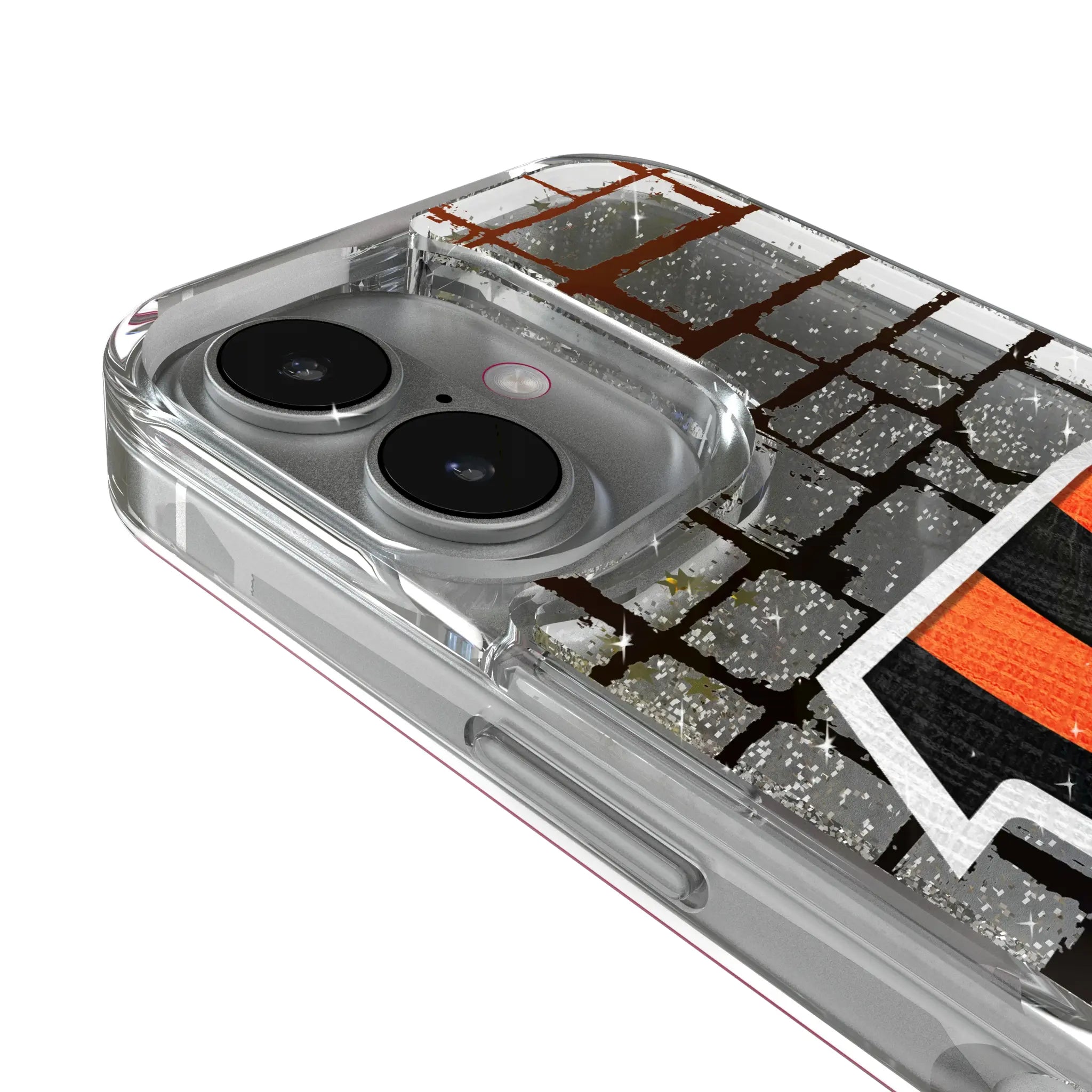 Cincinnati Bengals Brick Glitter Phone Case for Apple iPhone