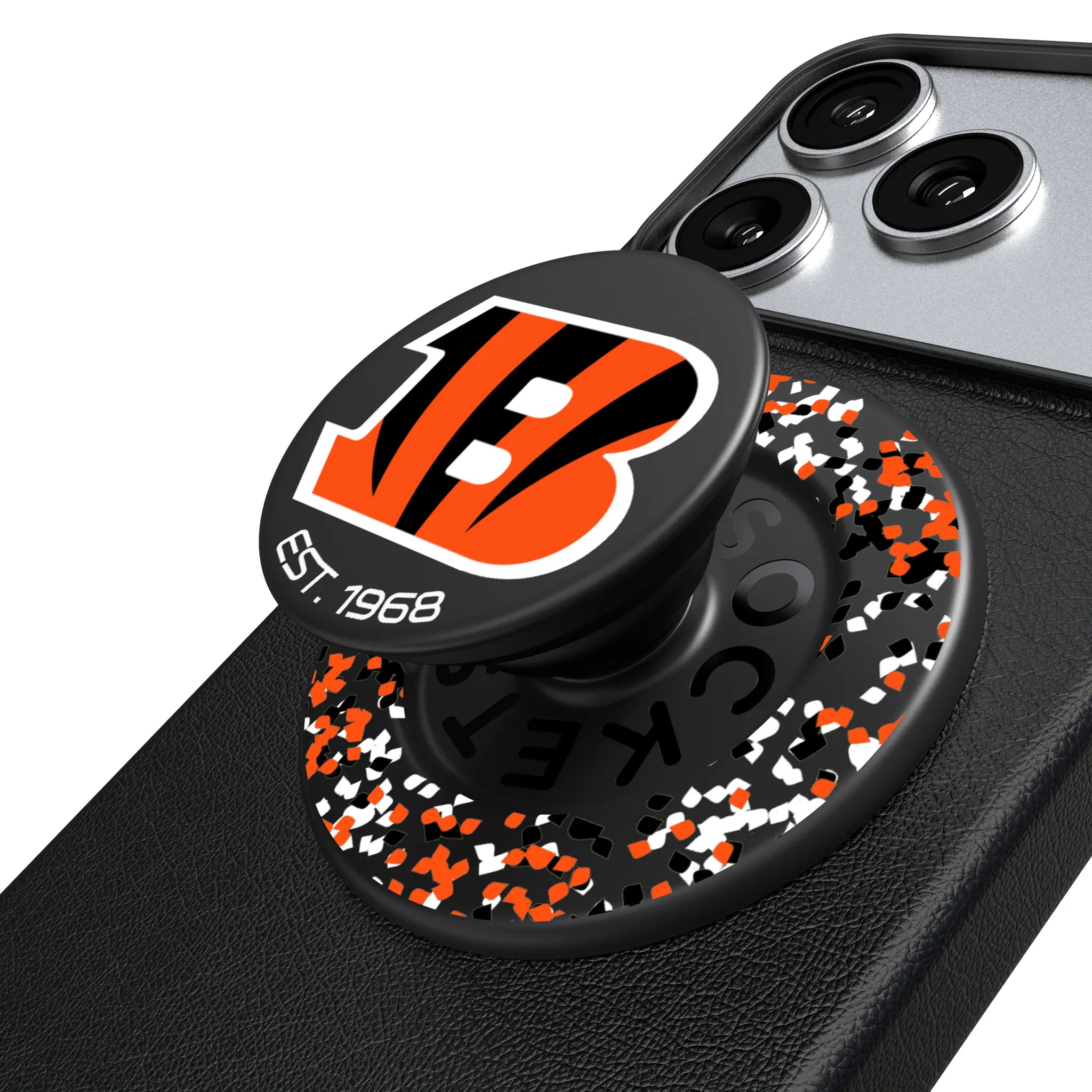 Cincinnati Bengals Confetti PopSockets Magnetic Phone Grip and Stand