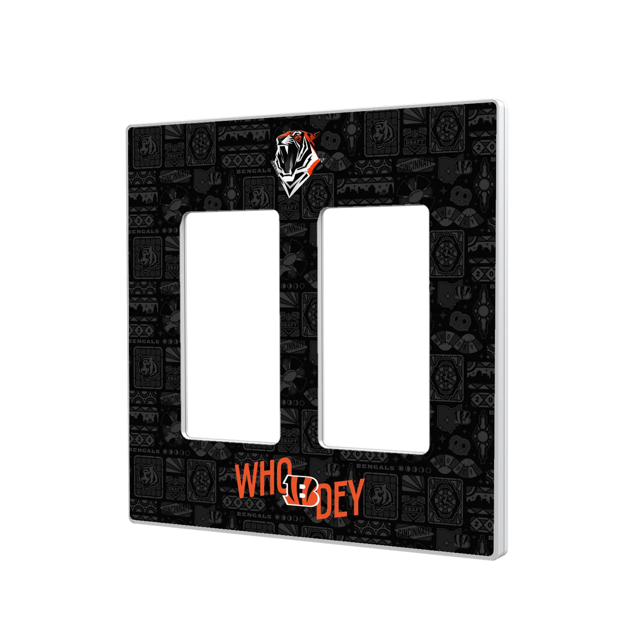Cincinnati Bengals 2024 Illustrated Limited Edition Hidden-Screw Light Switch Plate