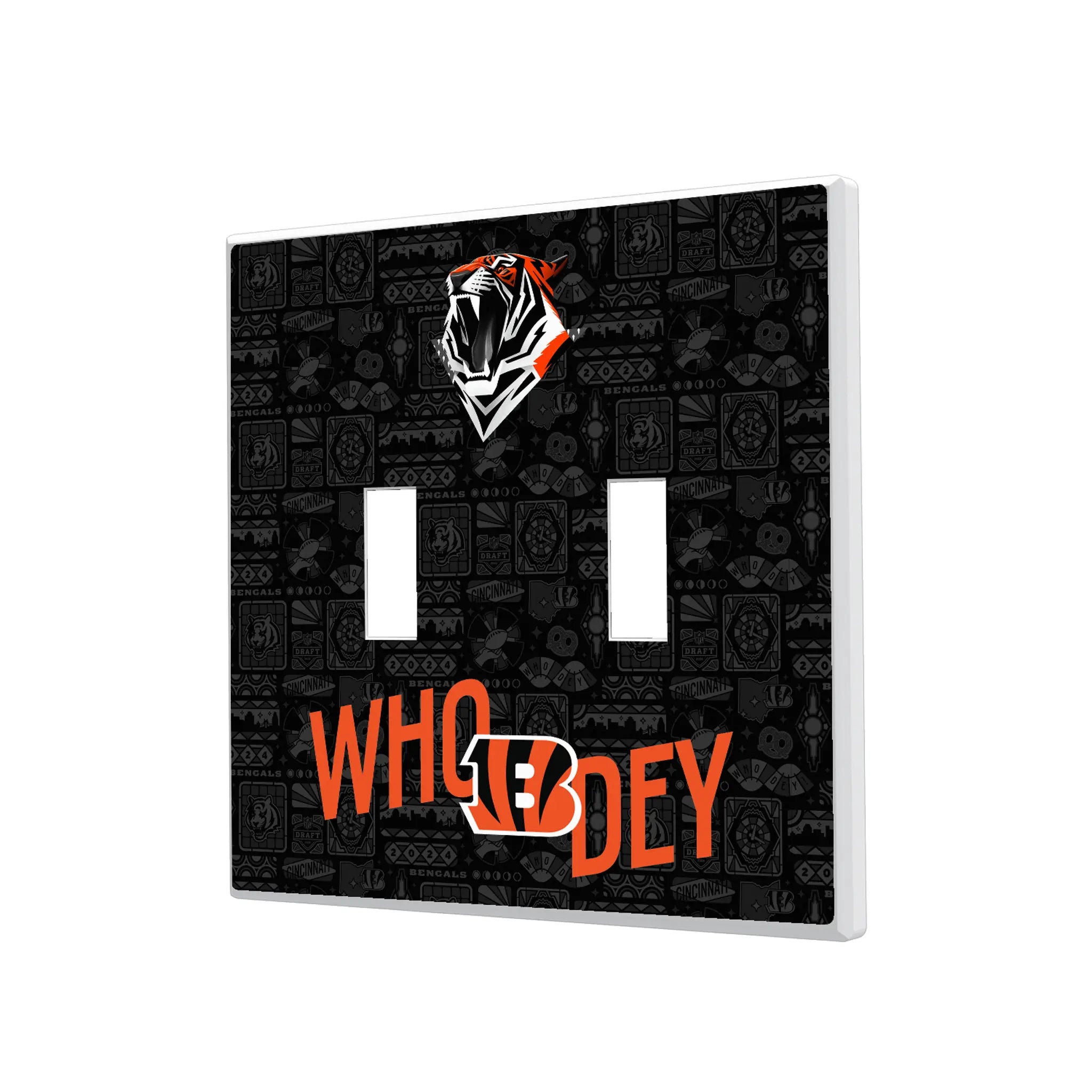 Cincinnati Bengals 2024 Illustrated Limited Edition Hidden-Screw Light Switch Plate