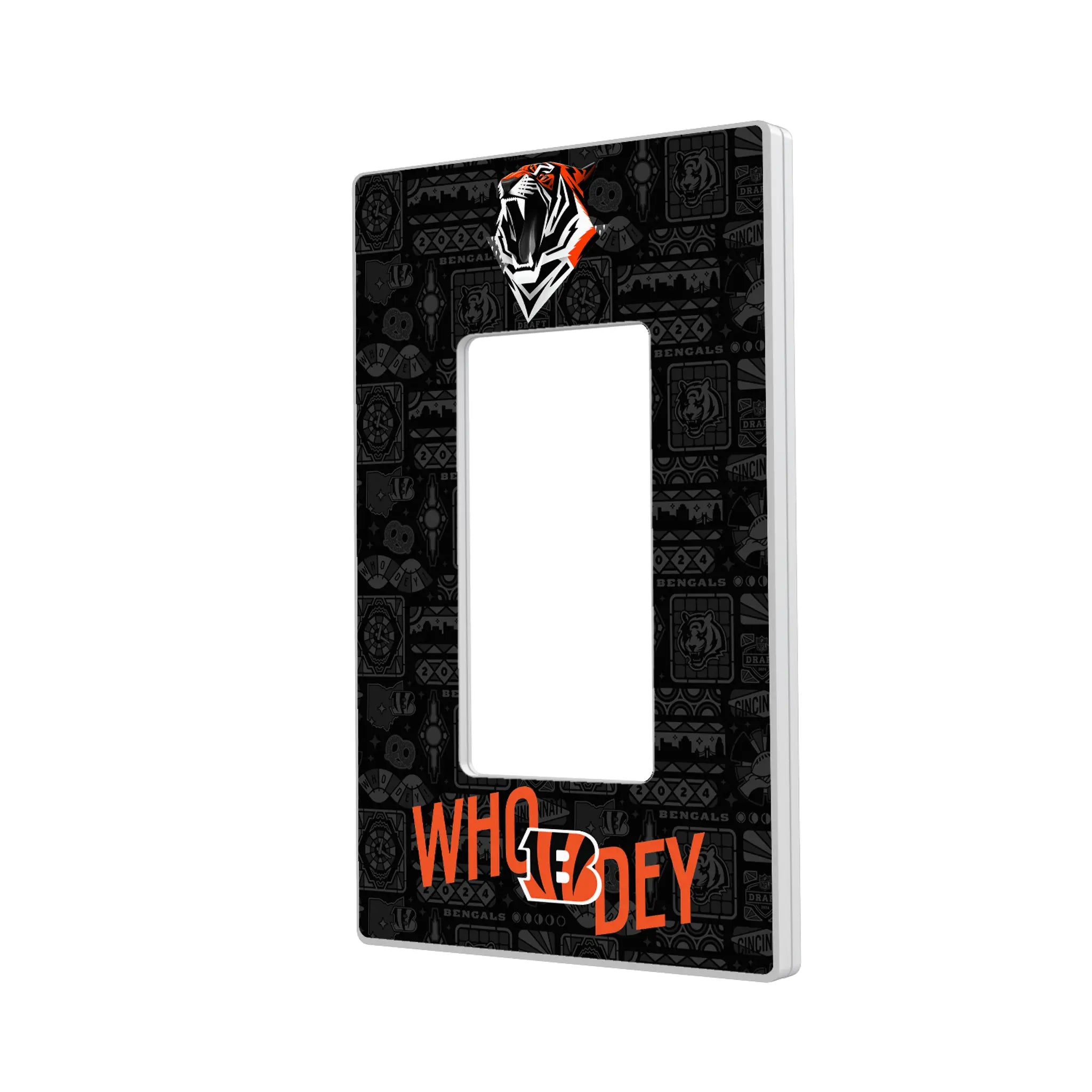 Cincinnati Bengals 2024 Illustrated Limited Edition Hidden-Screw Light Switch Plate
