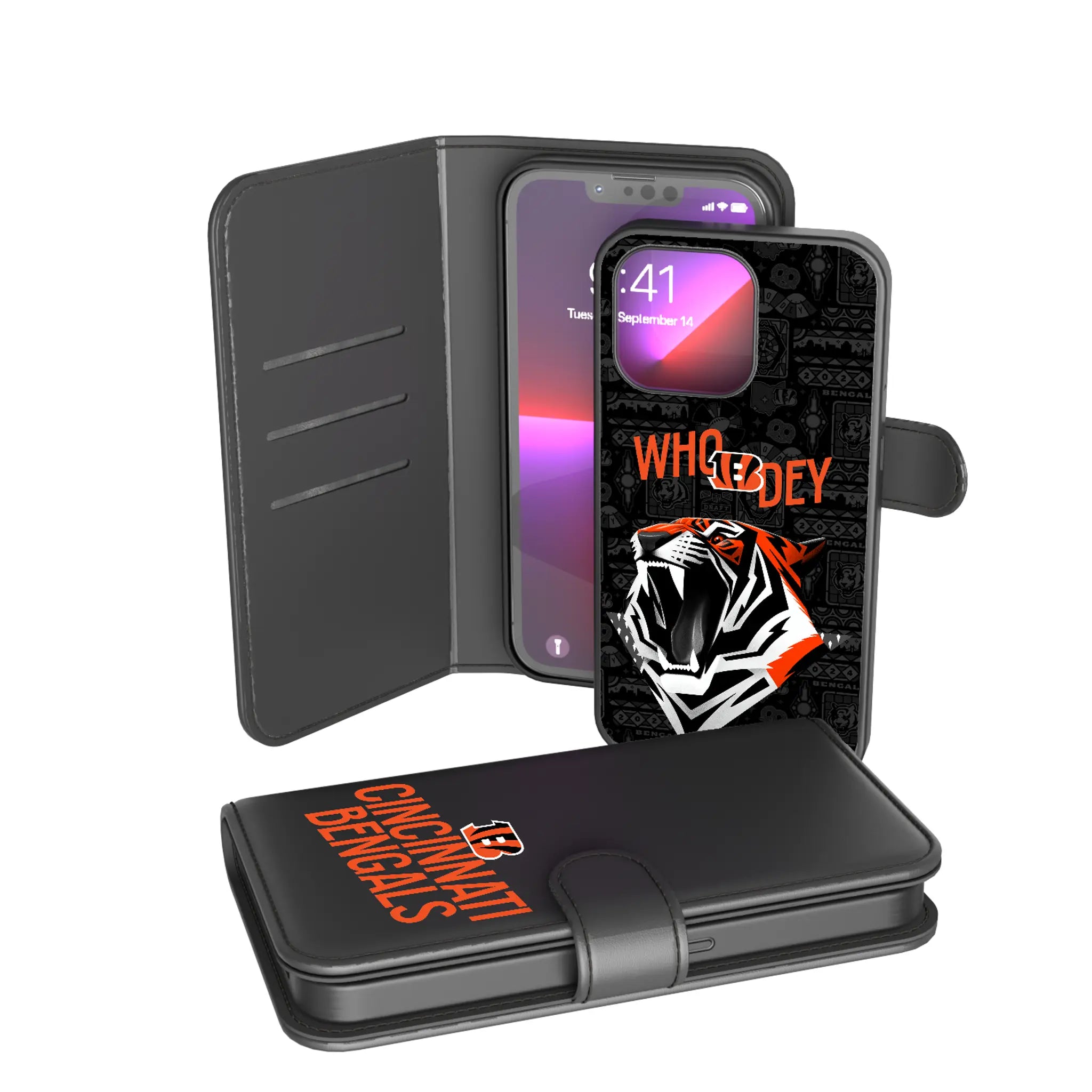 Cincinnati Bengals 2024 Illustrated Limited Edition Wallet Phone Case