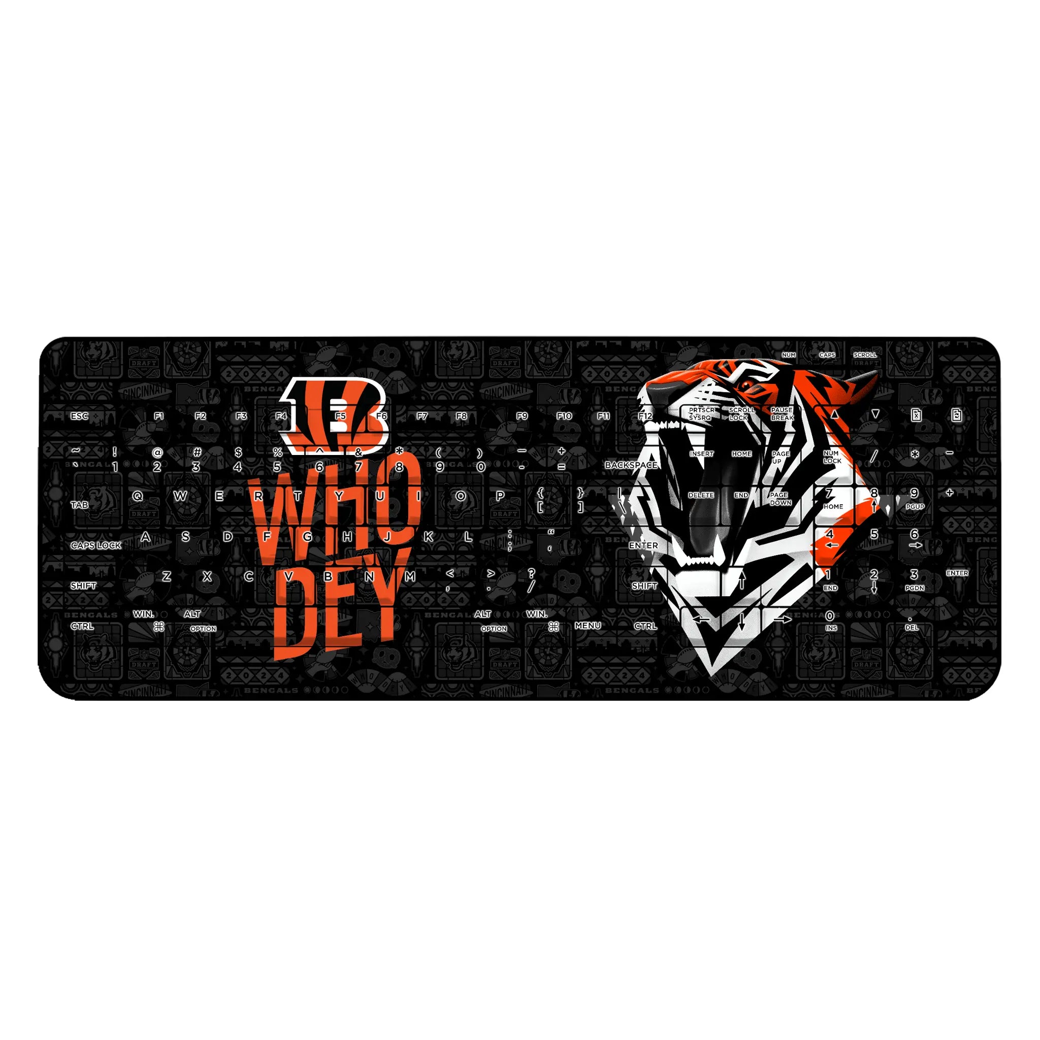 Cincinnati Bengals 2024 Illustrated Limited Edition Wireless USB Keyboard