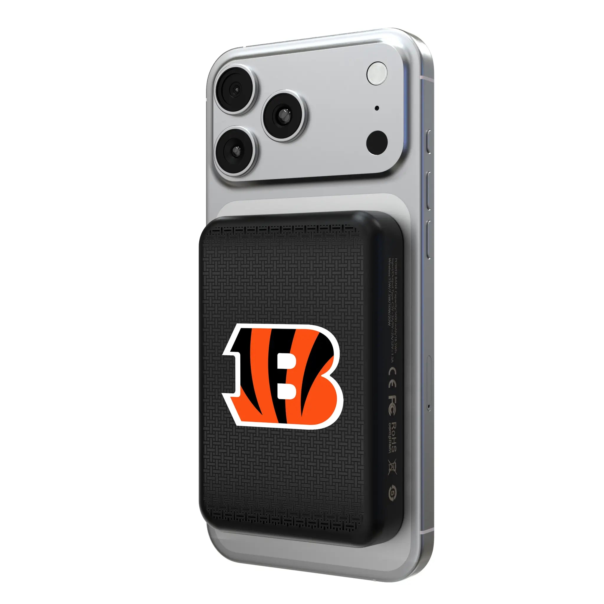 Cincinnati Bengals Linen Wireless Mag Power Bank