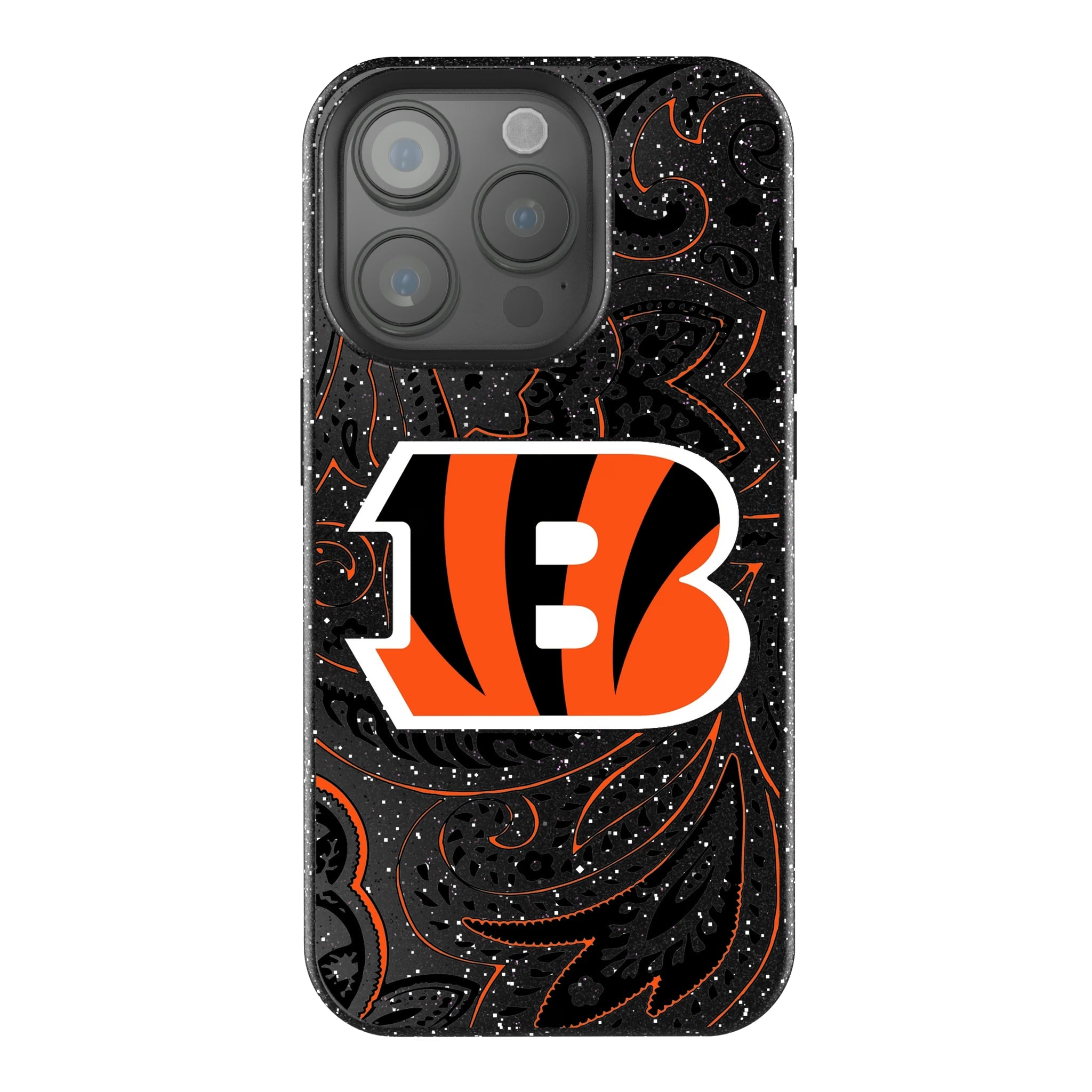 Cincinnati Bengals Paisley Bling Phone Case - Sports Gifts, Sports Memorabilia, Sports Collectibles, Fan Shop
