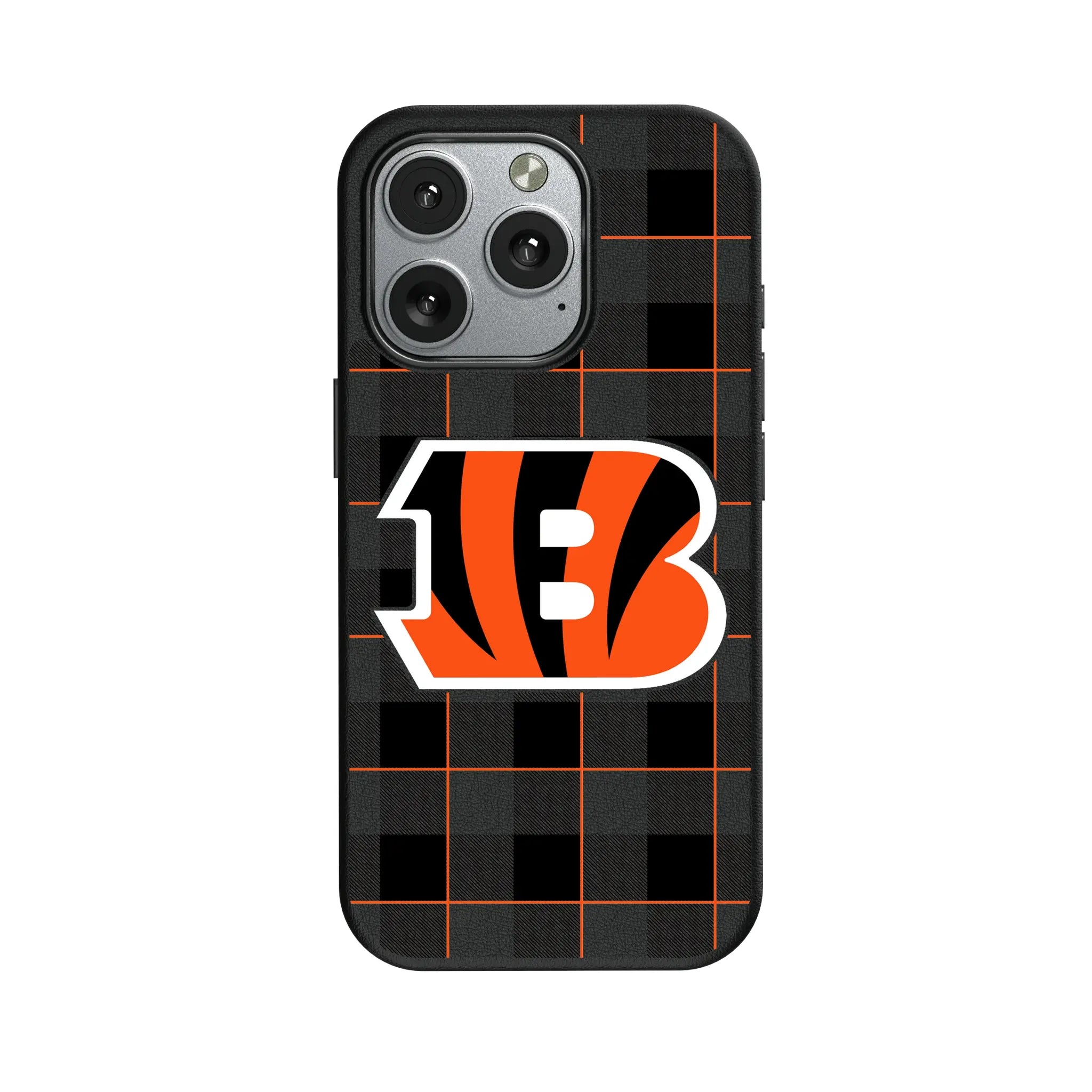 Cincinnati Bengals Plaid MagSafe Compatible Phone Case for Apple iPhone