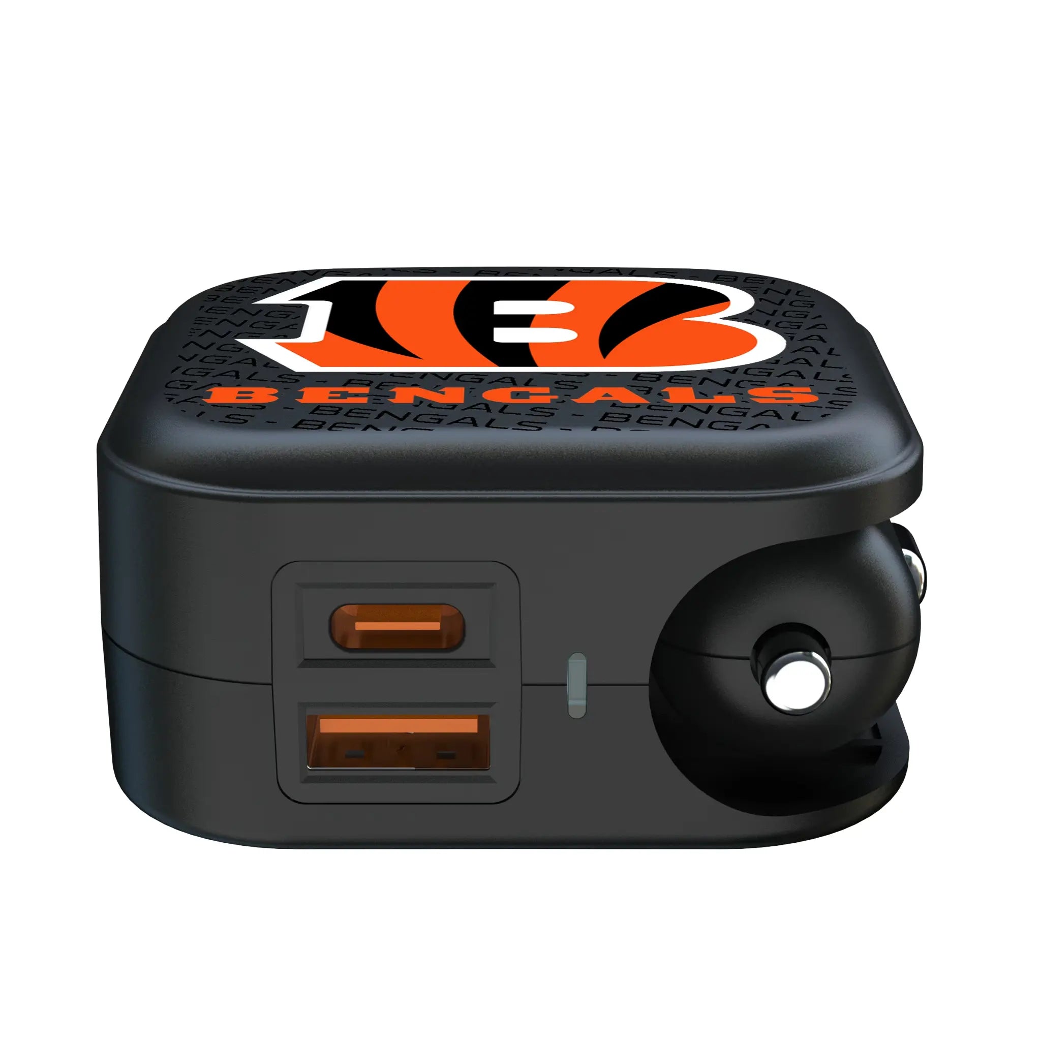 Cincinnati Bengals Text Backdrop 2 in 1 USB A/C Charger