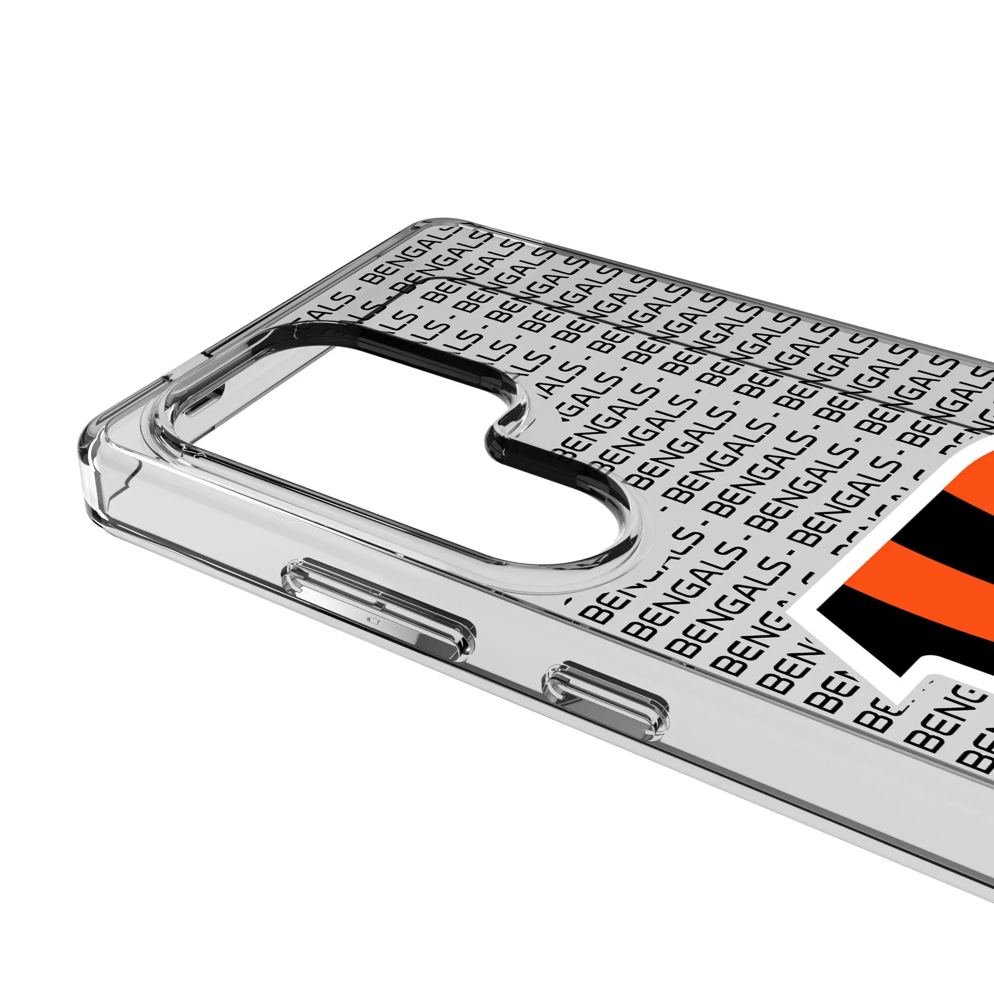 Cincinnati Bengals Text Backdrop Clear Phone Case for Samsung Galaxy