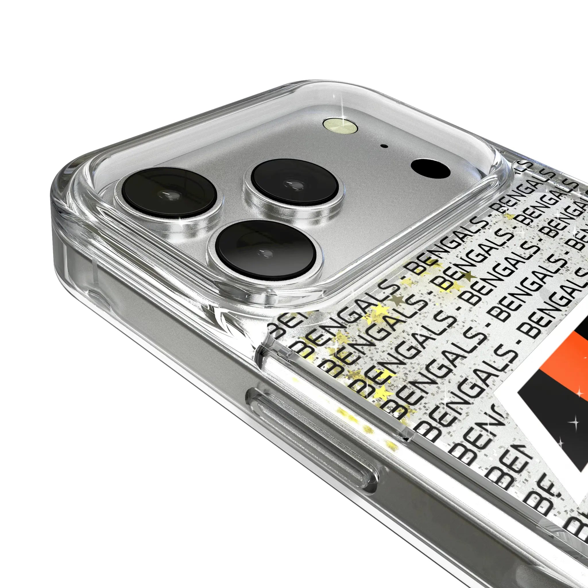 Cincinnati Bengals Text Backdrop Glitter Phone Case