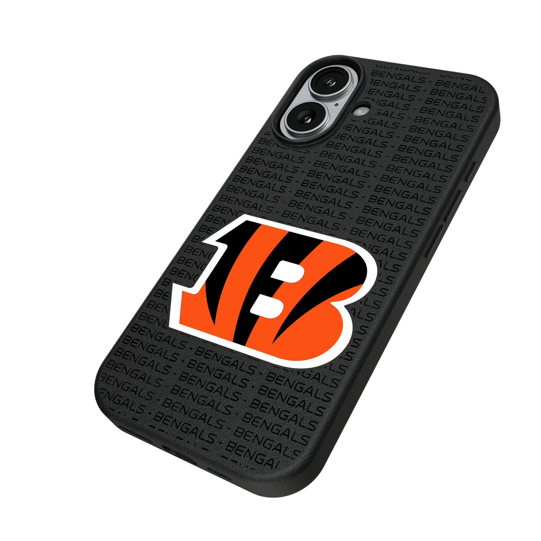 Cincinnati Bengals Text Backdrop MagSafe Compatible Phone Case for Apple iPhone