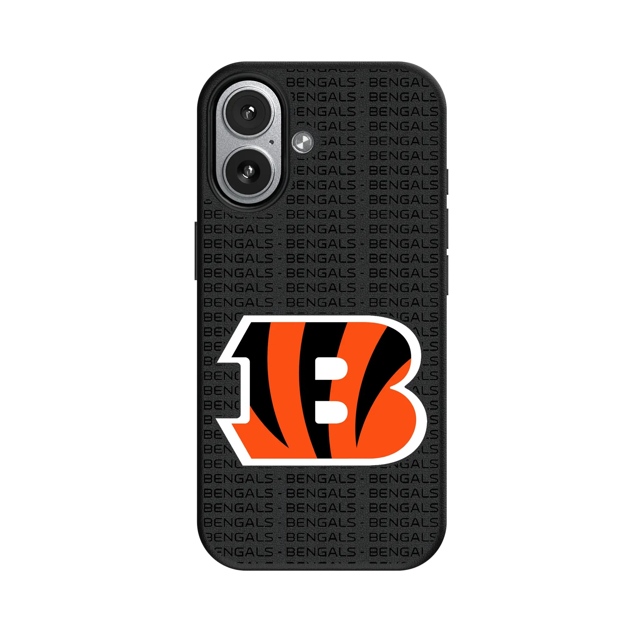Cincinnati Bengals Text Backdrop MagSafe Compatible Phone Case for Apple iPhone
