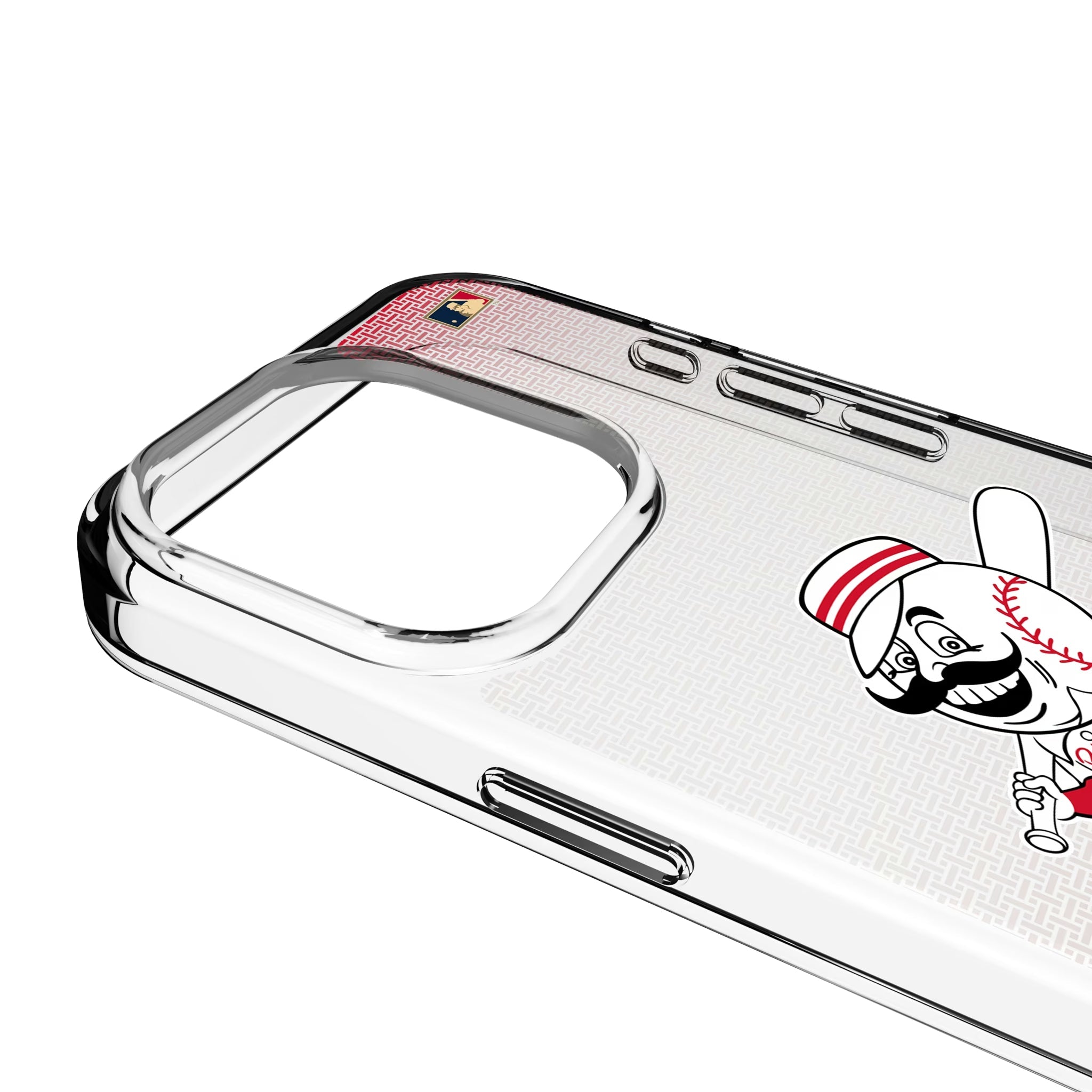 Cincinnati Reds 1953-1967 - Cooperstown Collection Linen Clear Phone Case for Apple iPhone - Sports Gifts, Sports Memorabilia, Sports Collectibles, Fan Shop