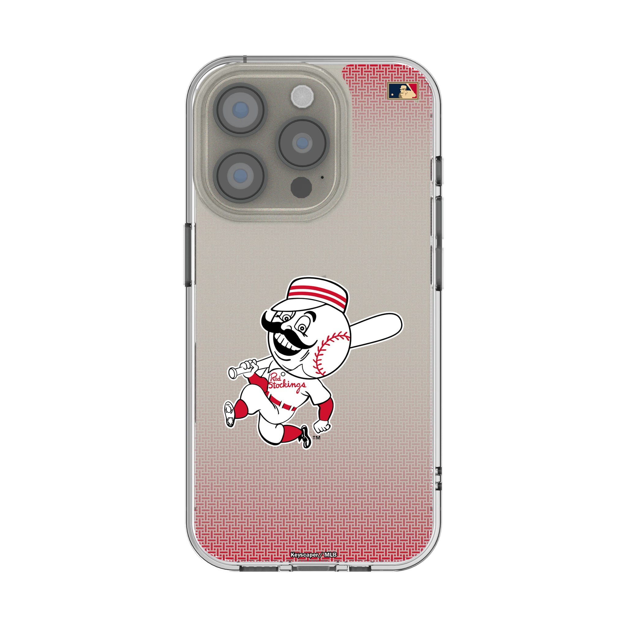 Cincinnati Reds 1953-1967 - Cooperstown Collection Linen Clear Phone Case for Apple iPhone - Sports Gifts, Sports Memorabilia, Sports Collectibles, Fan Shop