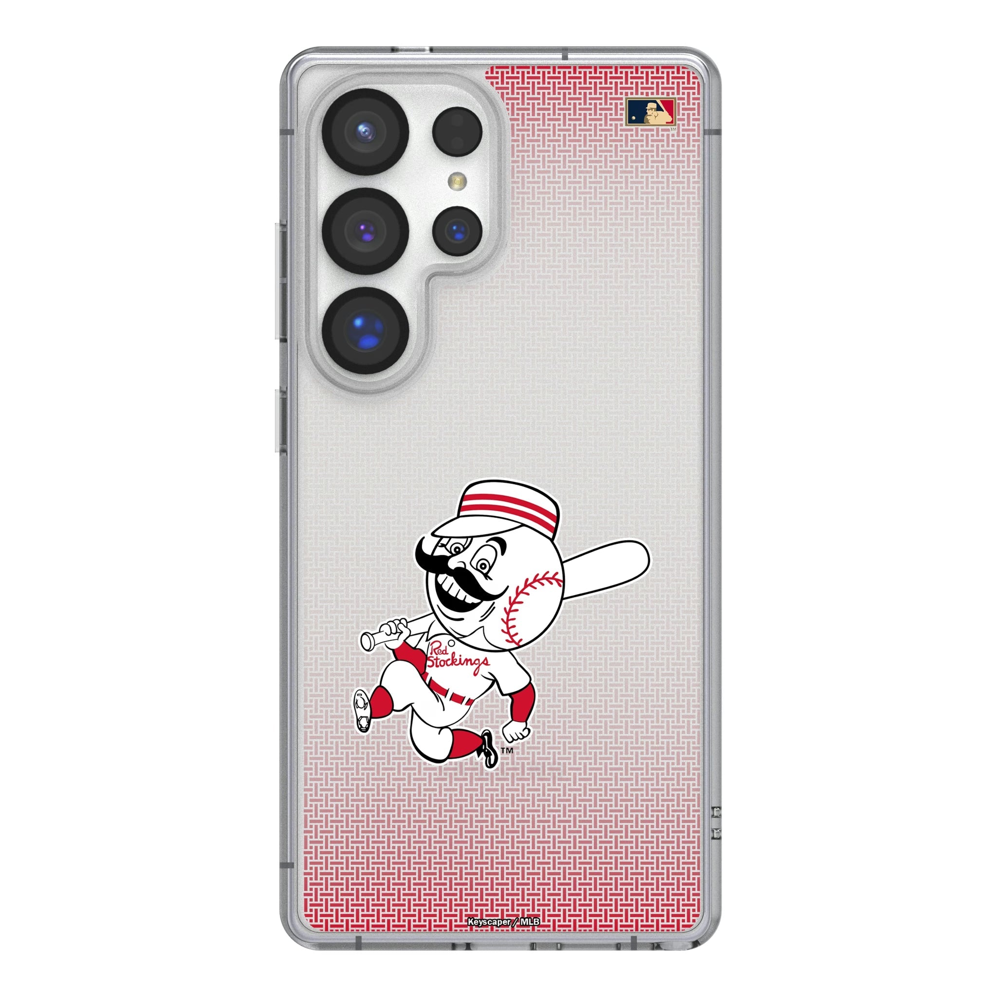 Cincinnati Reds 1953-1967 - Cooperstown Collection Linen Clear Phone Case for Samsung Galaxy - Sports Gifts, Sports Memorabilia, Sports Collectibles, Fan Shop