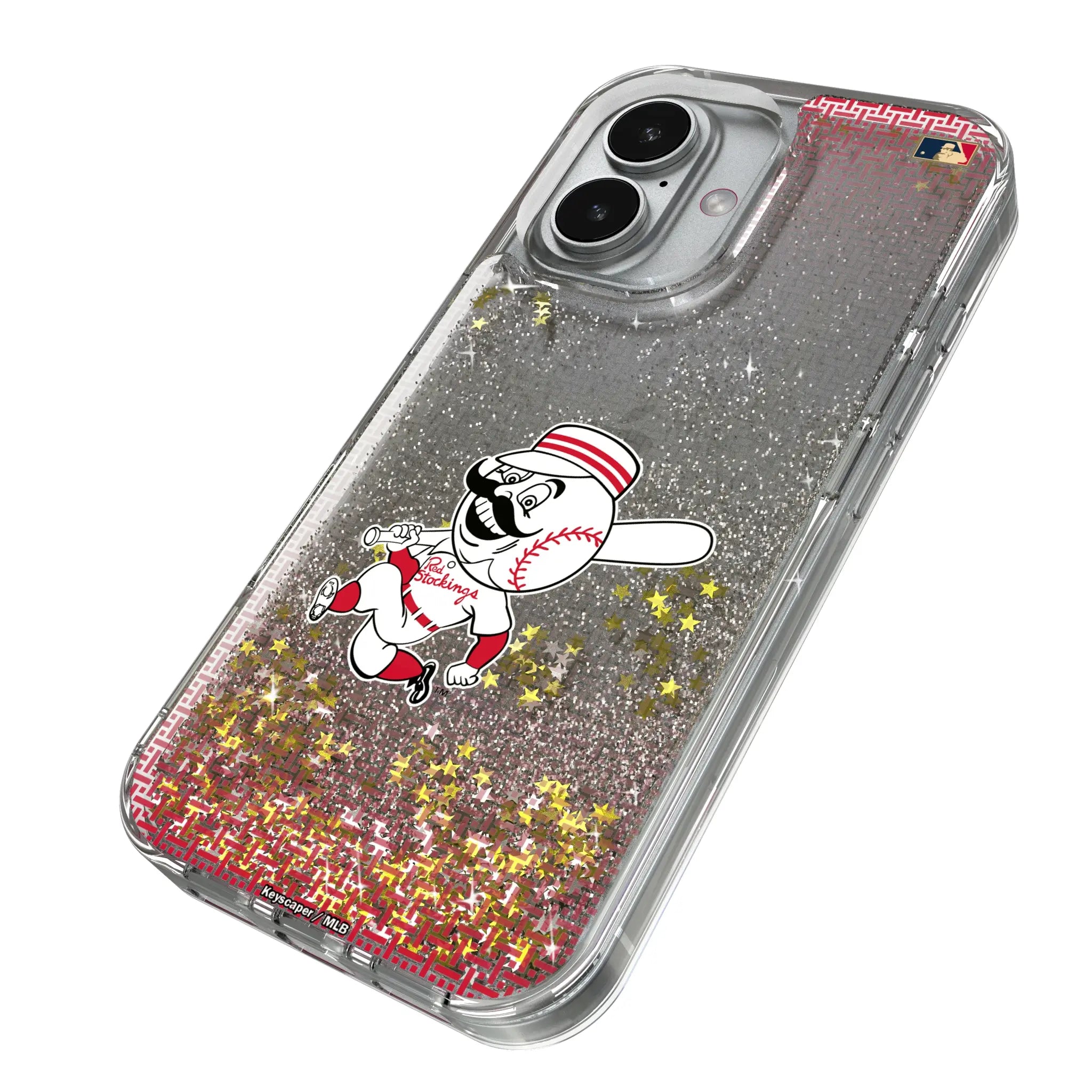 Cincinnati Reds 1953-1967 - Cooperstown Collection Linen Glitter Phone Case