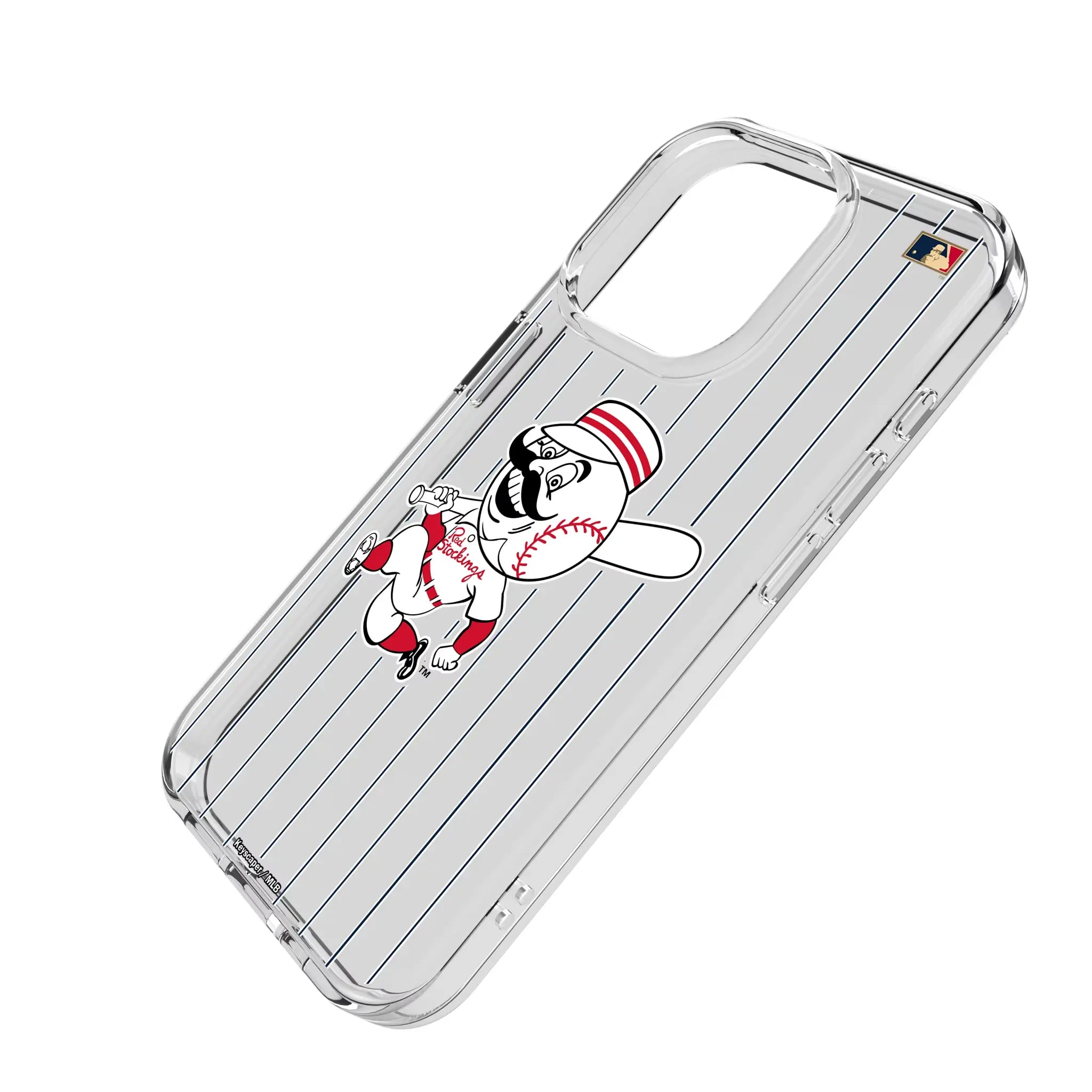 Cincinnati Reds 1953-1967 - Cooperstown Collection Pinstripe Clear Phone Case for Apple iPhone