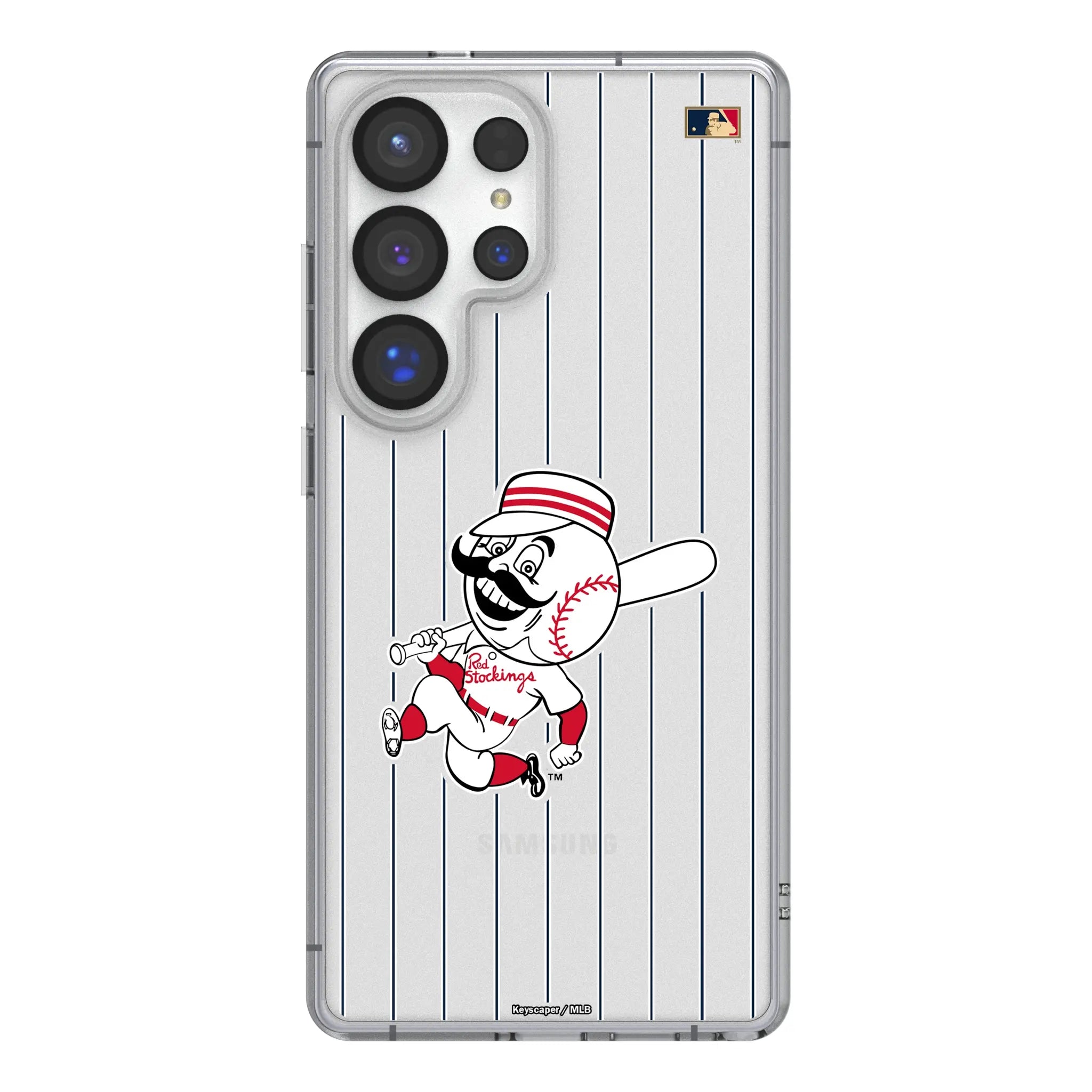 Cincinnati Reds 1953-1967 - Cooperstown Collection Pinstripe Clear Phone Case for Samsung Galaxy