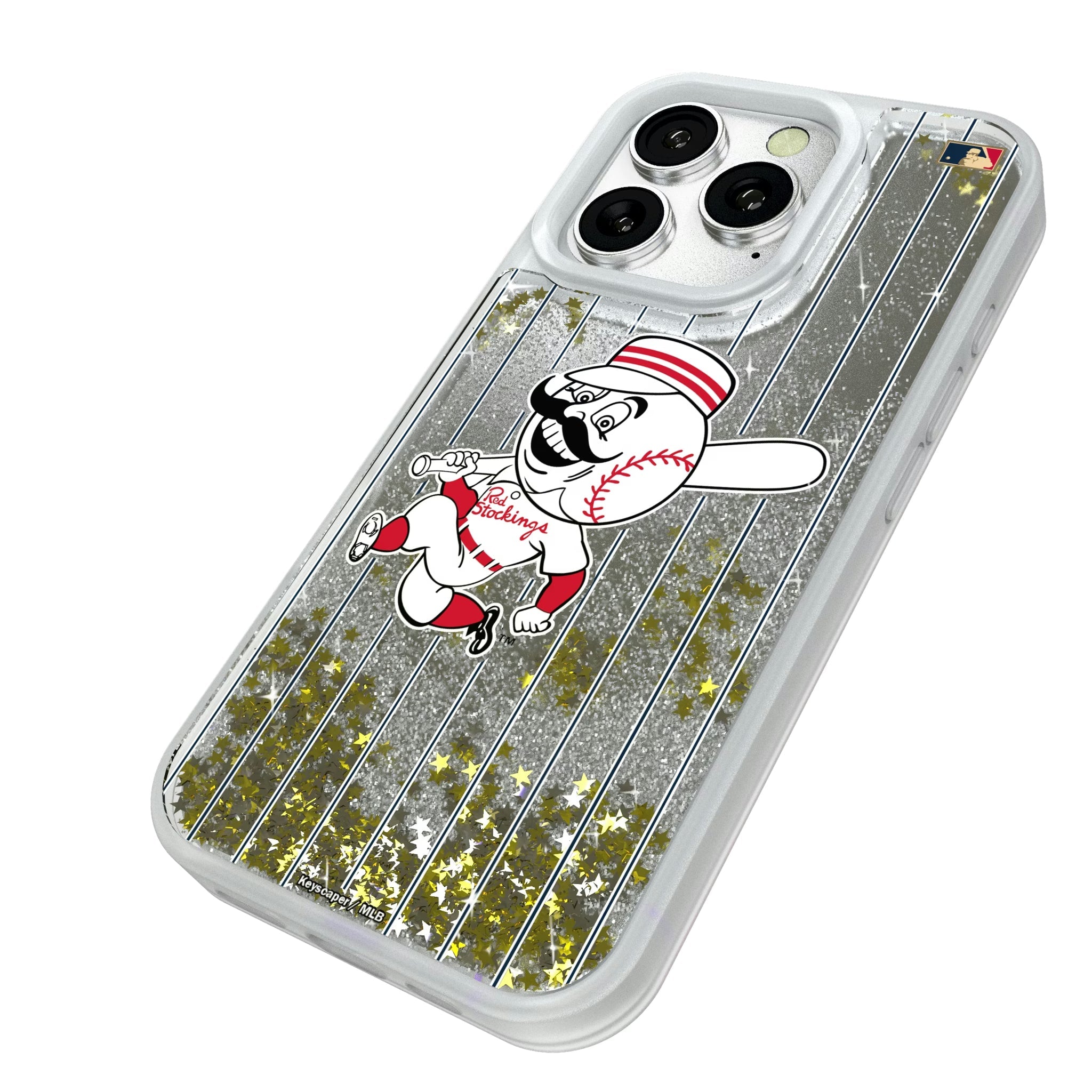 Cincinnati Reds 1953-1967 - Cooperstown Collection Pinstripe Glitter Phone Case