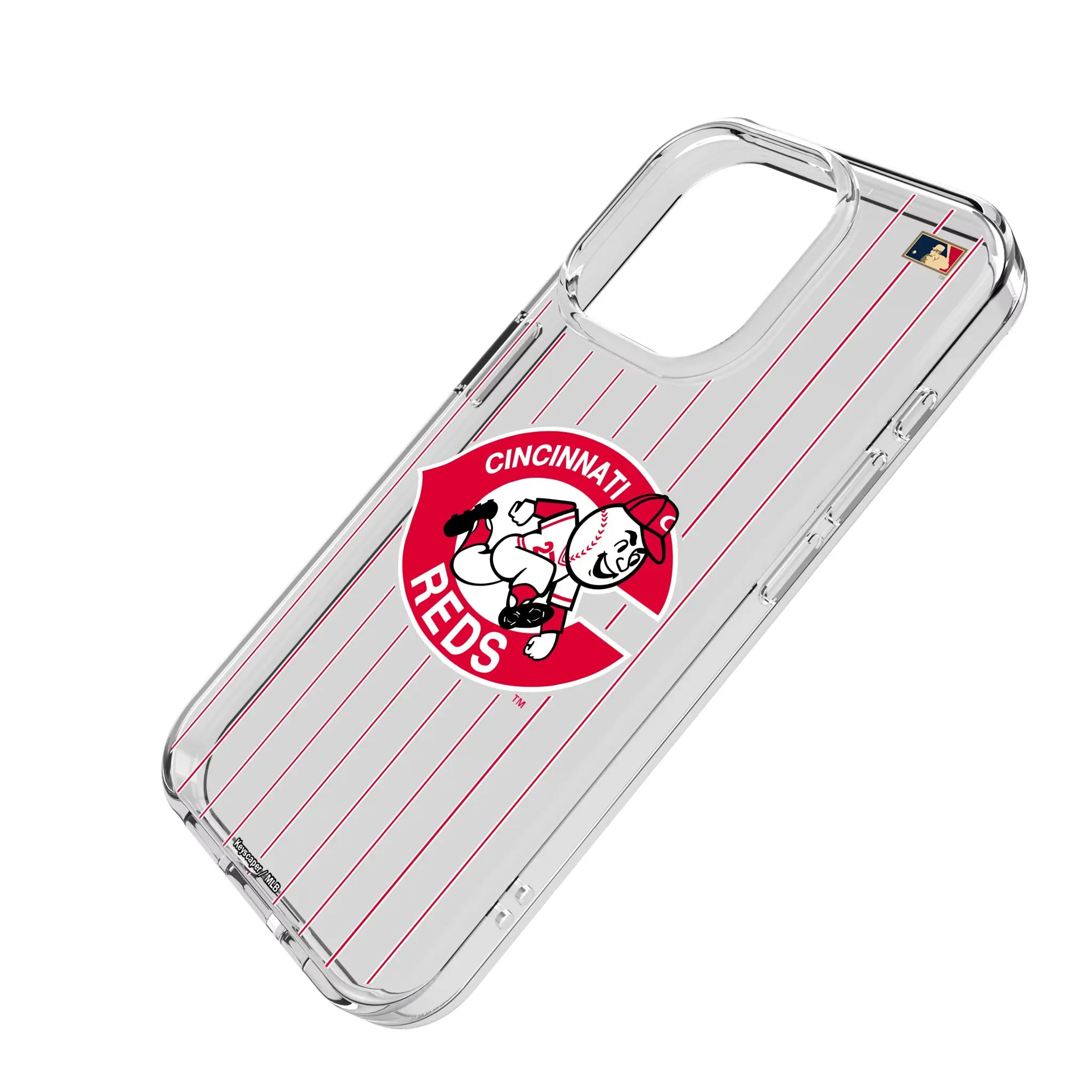 Cincinnati Reds 1974-1992 - Cooperstown Collection Pinstripe Clear Phone Case for Apple iPhone