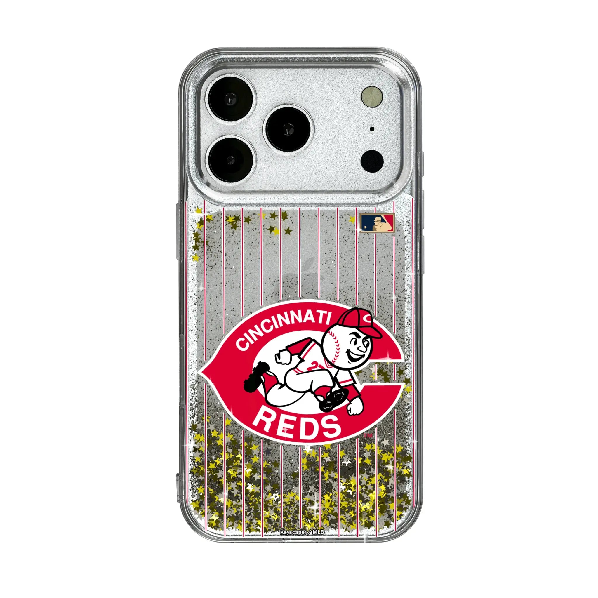 Cincinnati Reds 1974-1992 - Cooperstown Collection Pinstripe Glitter Phone Case
