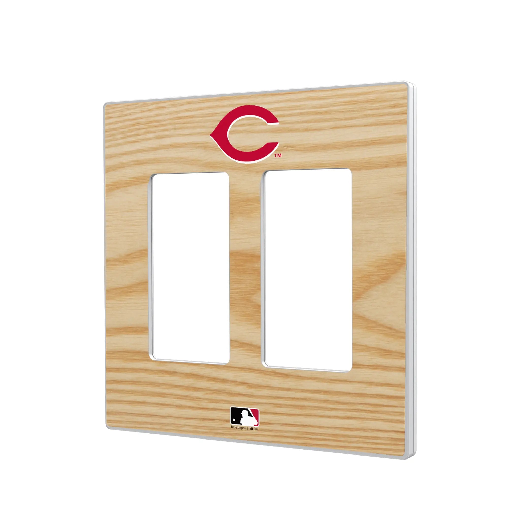 Cincinnati Reds Baseball Bat Hidden-Screw Light Switch Plate