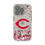 Cincinnati Reds Confetti Clear Phone Case for Apple iPhone