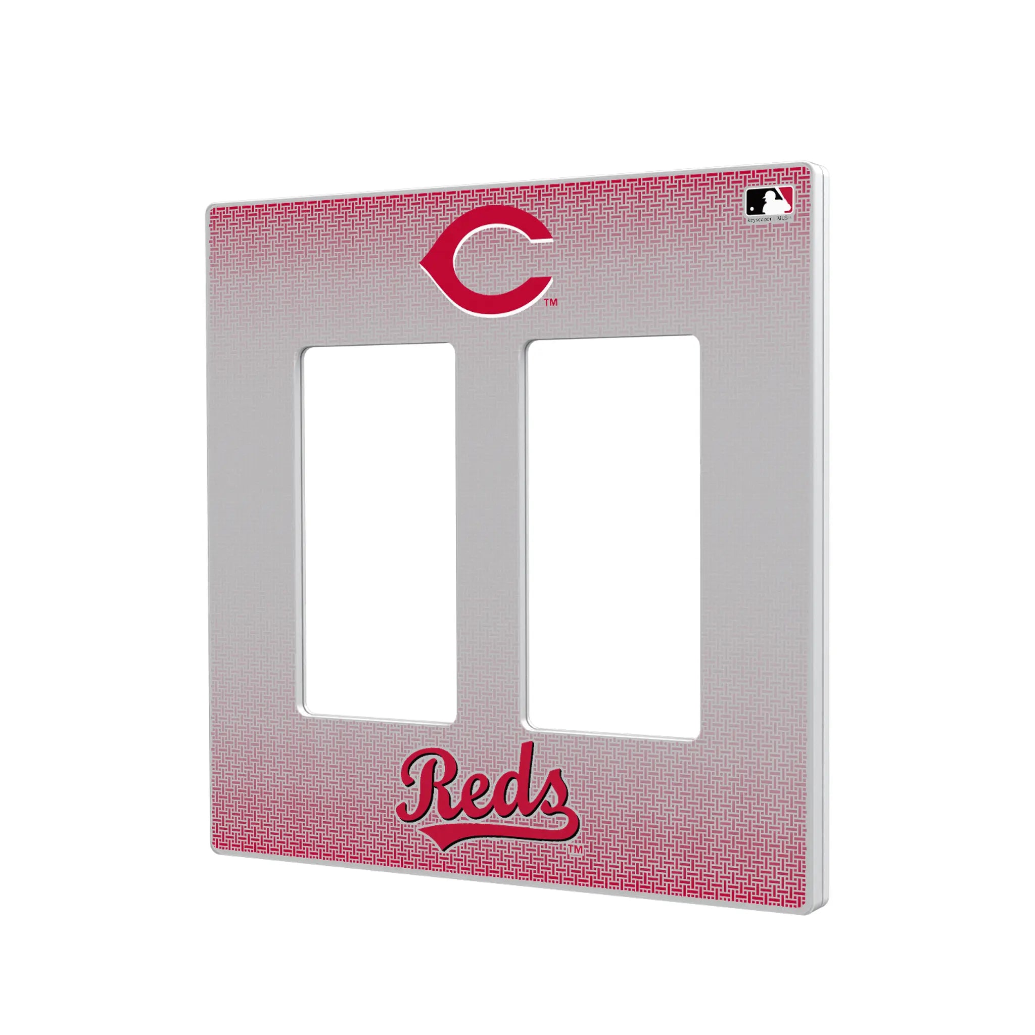 Cincinnati Reds Linen Hidden-Screw Light Switch Plate