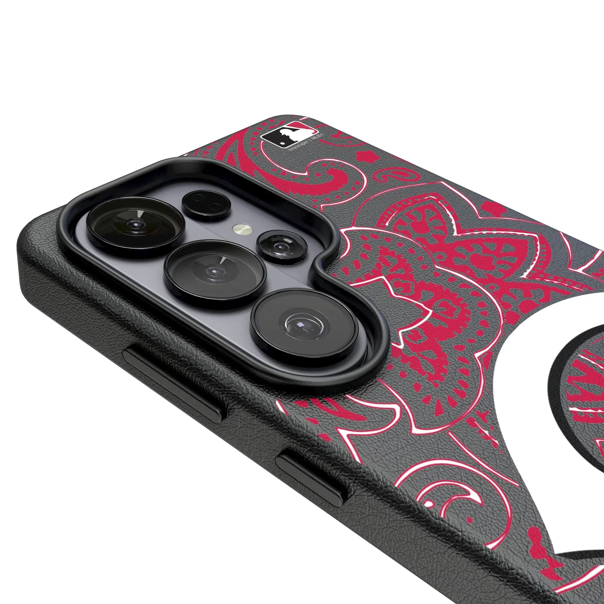 Cincinnati Reds Paisley MagSafe Compatible Phone Case for Samsung Galaxy