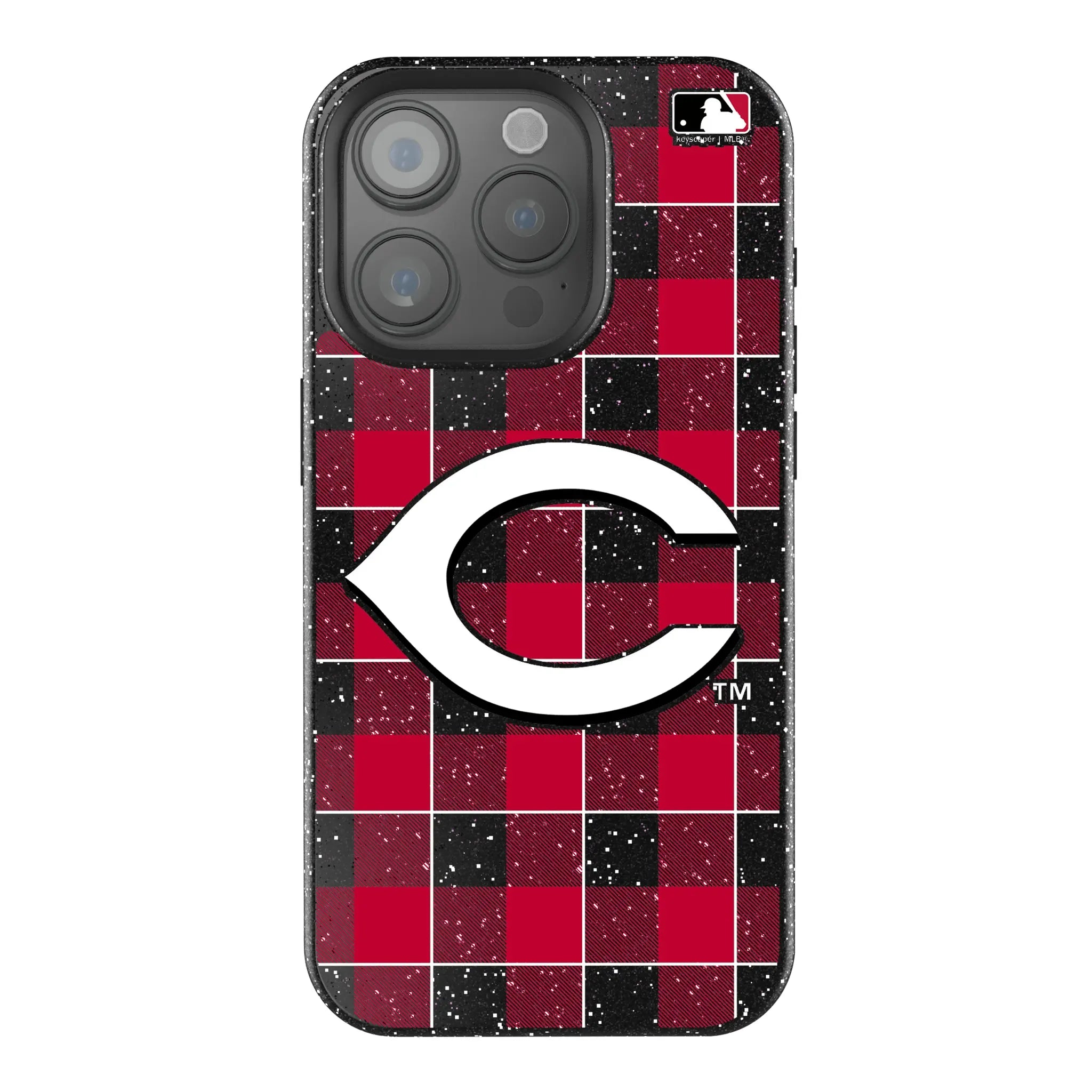 Cincinnati Reds Plaid Bling Phone Case