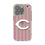 Cincinnati Reds Text Backdrop Clear Phone Case for Apple iPhone