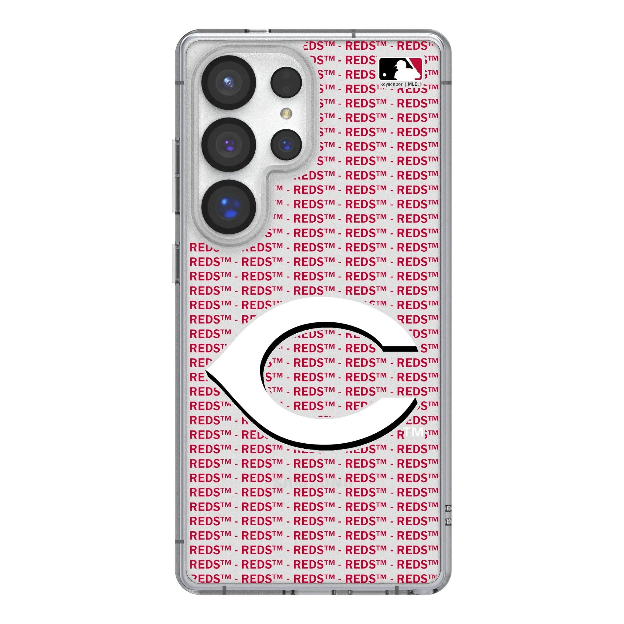 Cincinnati Reds Text Backdrop Clear Phone Case for Samsung Galaxy