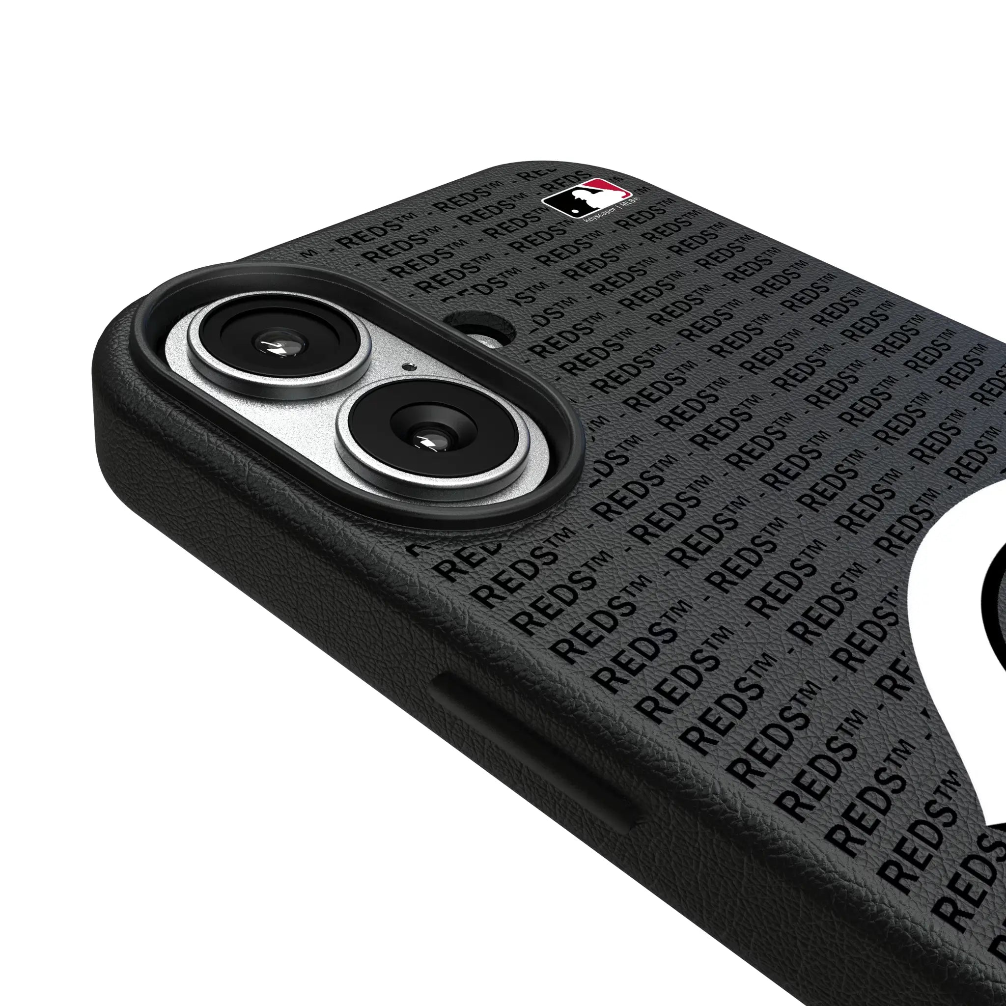 Cincinnati Reds Text Backdrop MagSafe Compatible Phone Case for Apple iPhone