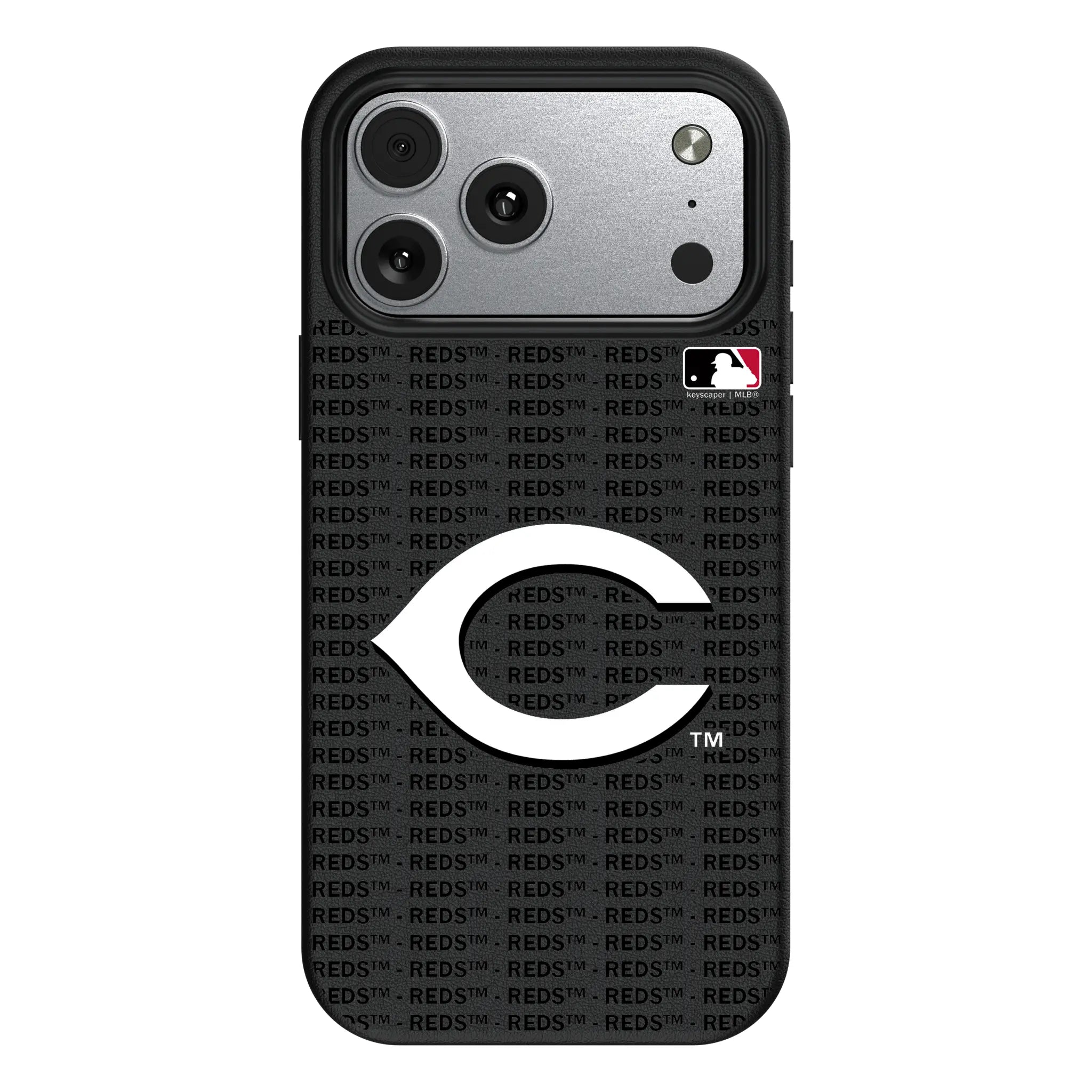 Cincinnati Reds Text Backdrop MagSafe Compatible Phone Case for Apple iPhone