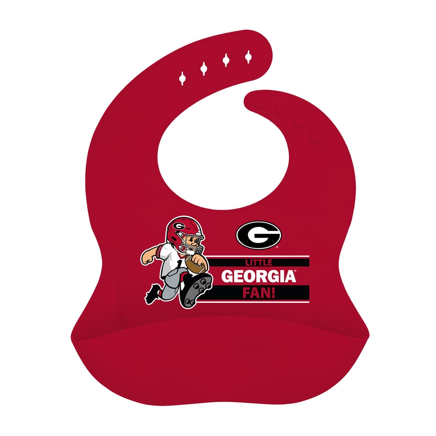 Georgia Bulldogs NCAA Silicone Bib for Young Fans - Sports Gifts, Sports Memorabilia, Sports Collectibles, Fan Shop