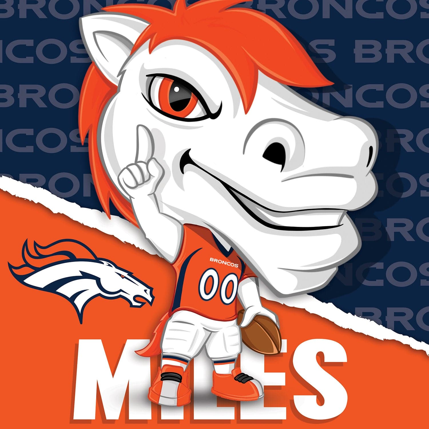 Miles the Mascot: Denver Broncos 100-Piece Jigsaw Puzzle - Sports Gifts, Sports Memorabilia, Sports Collectibles, Fan Shop