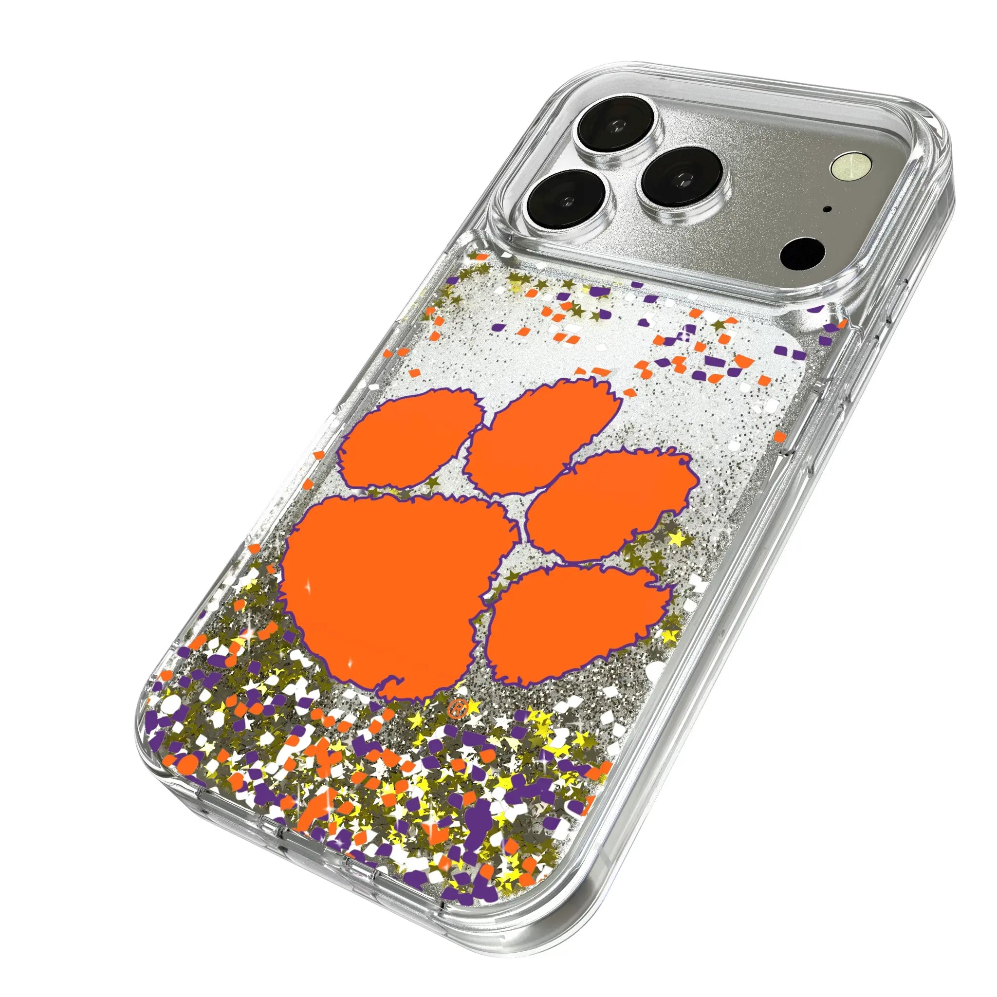 Clemson University Tigers Confetti Glitter Phone Case