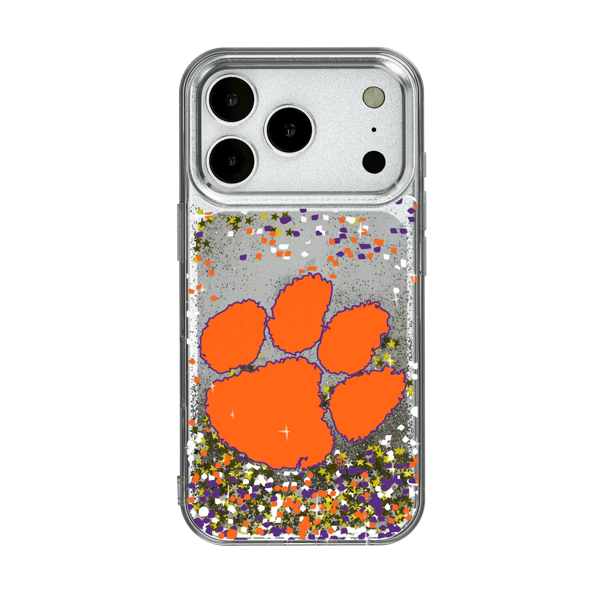 Clemson University Tigers Confetti Glitter Phone Case