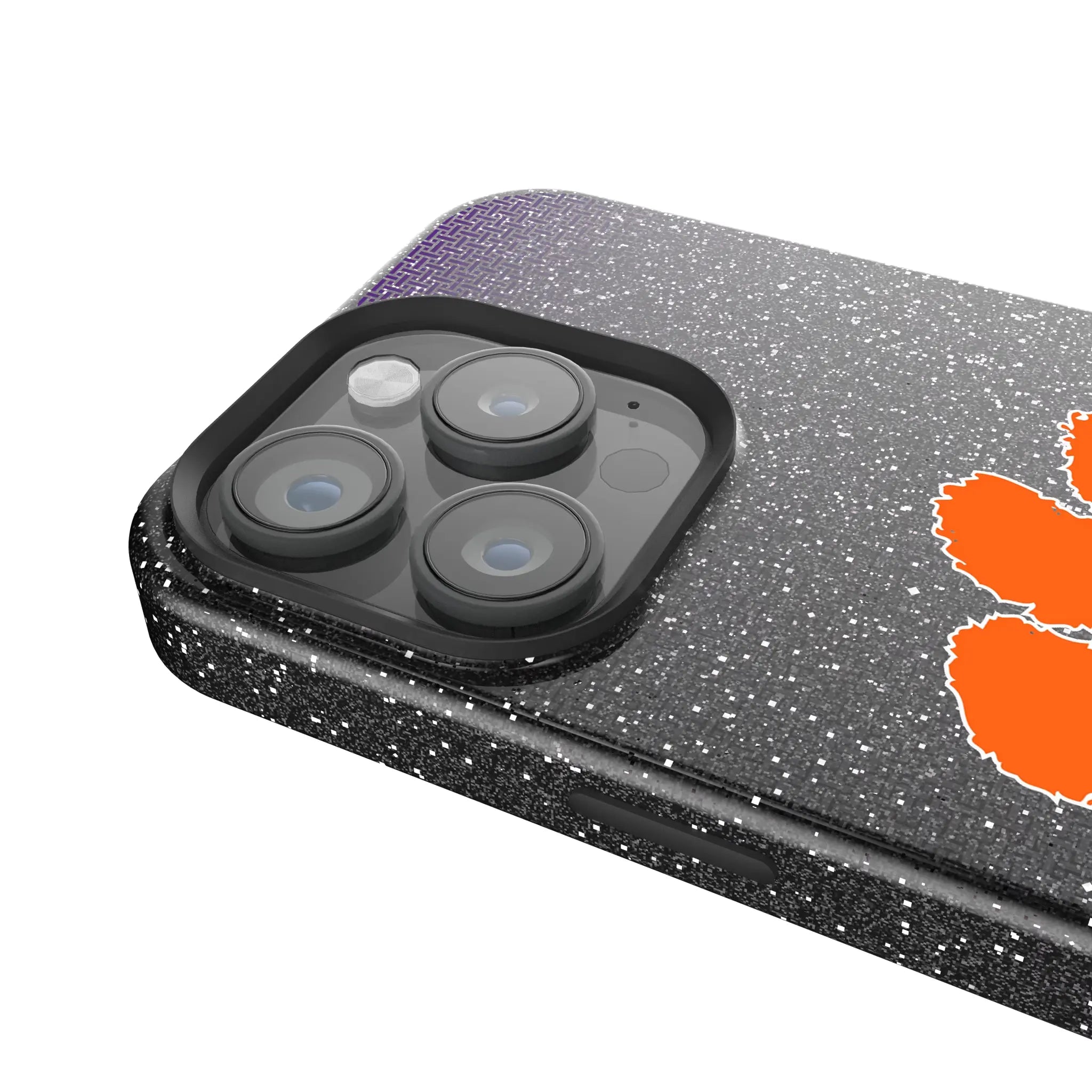 Clemson University Tigers Linen Bling Phone Case for Apple iPhone