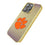 Clemson University Tigers Linen Bling Phone Case for Apple iPhone