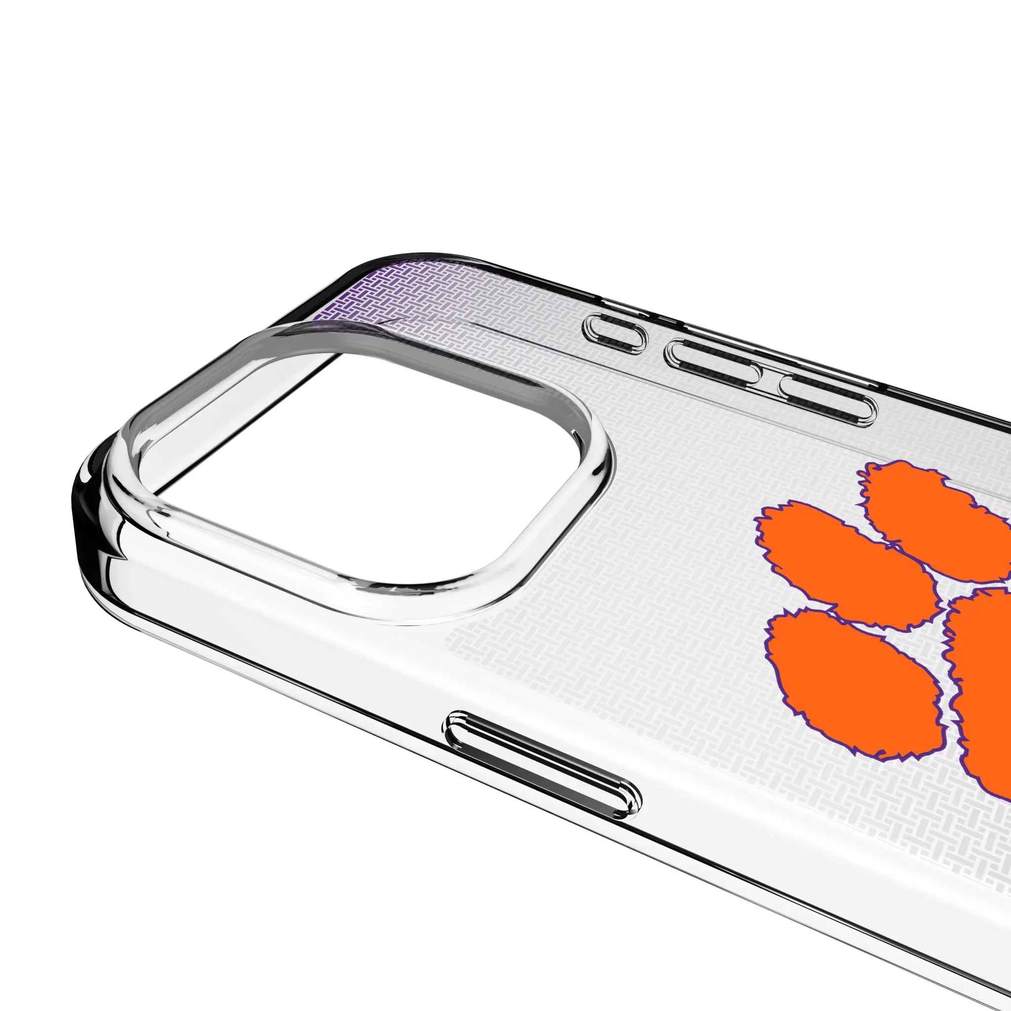 Clemson University Tigers Linen Clear Phone Case for Apple iPhone