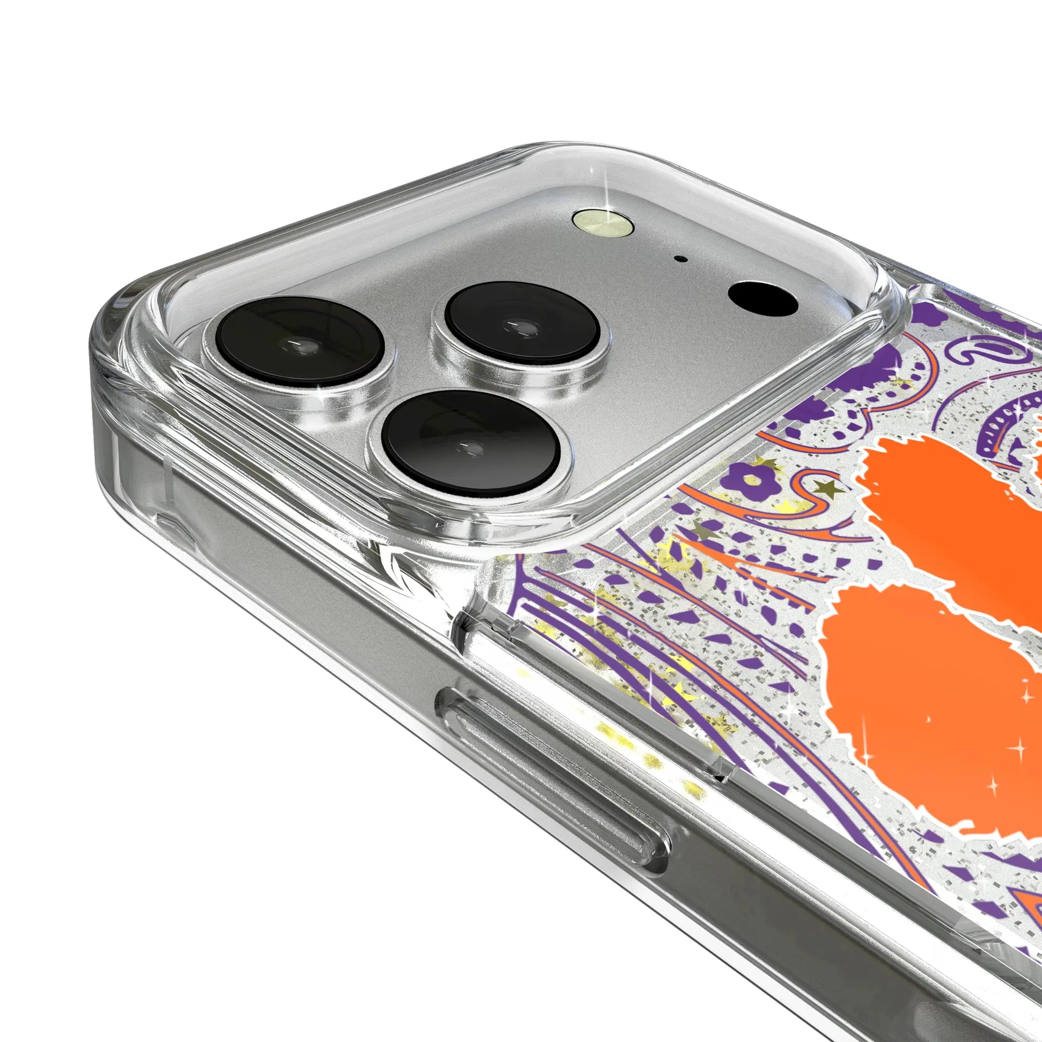 Clemson University Tigers Paisley Glitter Phone Case